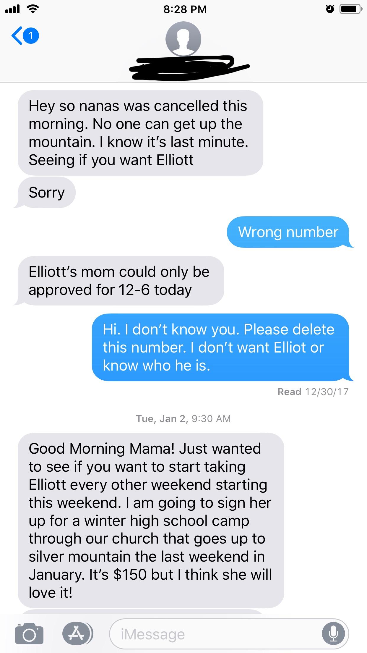 When “wrong” number has no meaning. Please don’t leave your kid at my