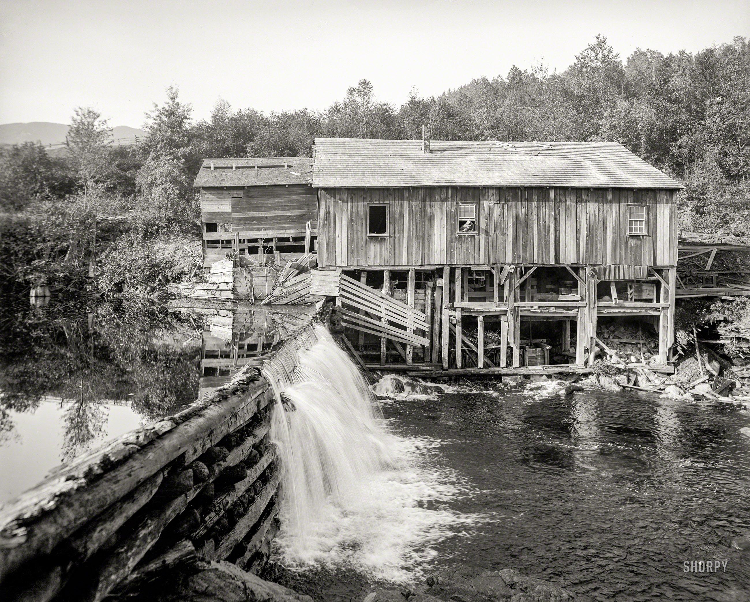 Keene Valley, old mill on the Ausable River, Adirondack Mountains, N.Y