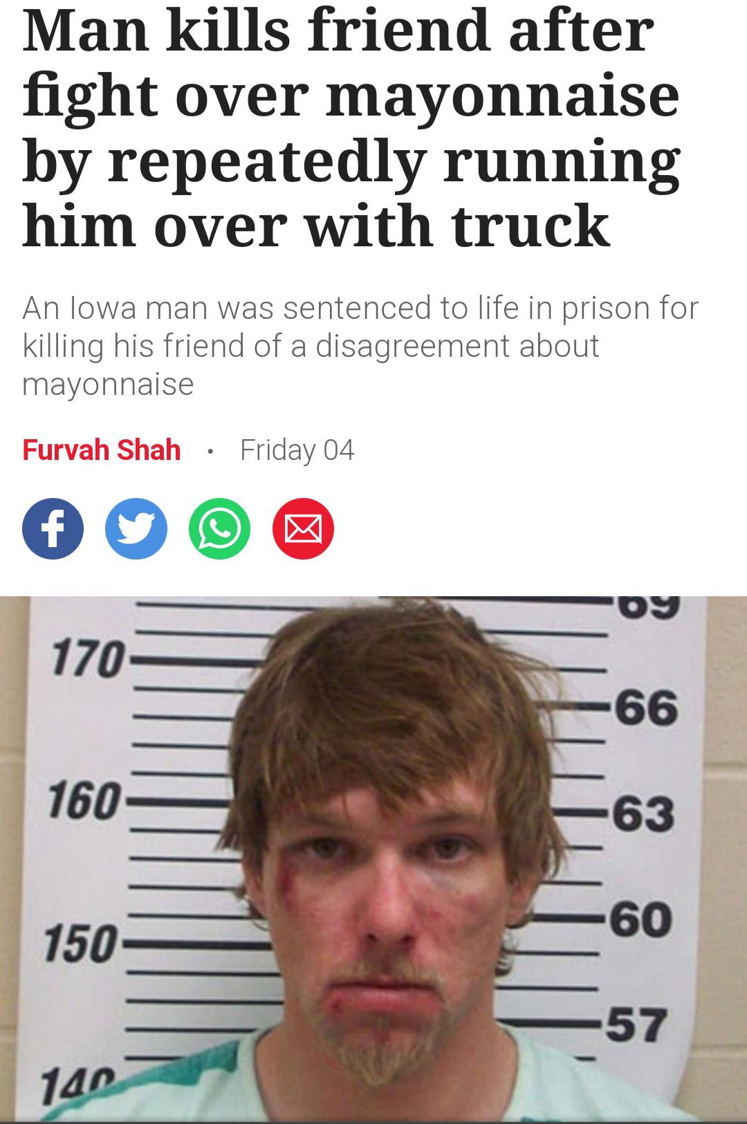 Putting Mayo on another's food is deserving of death. 