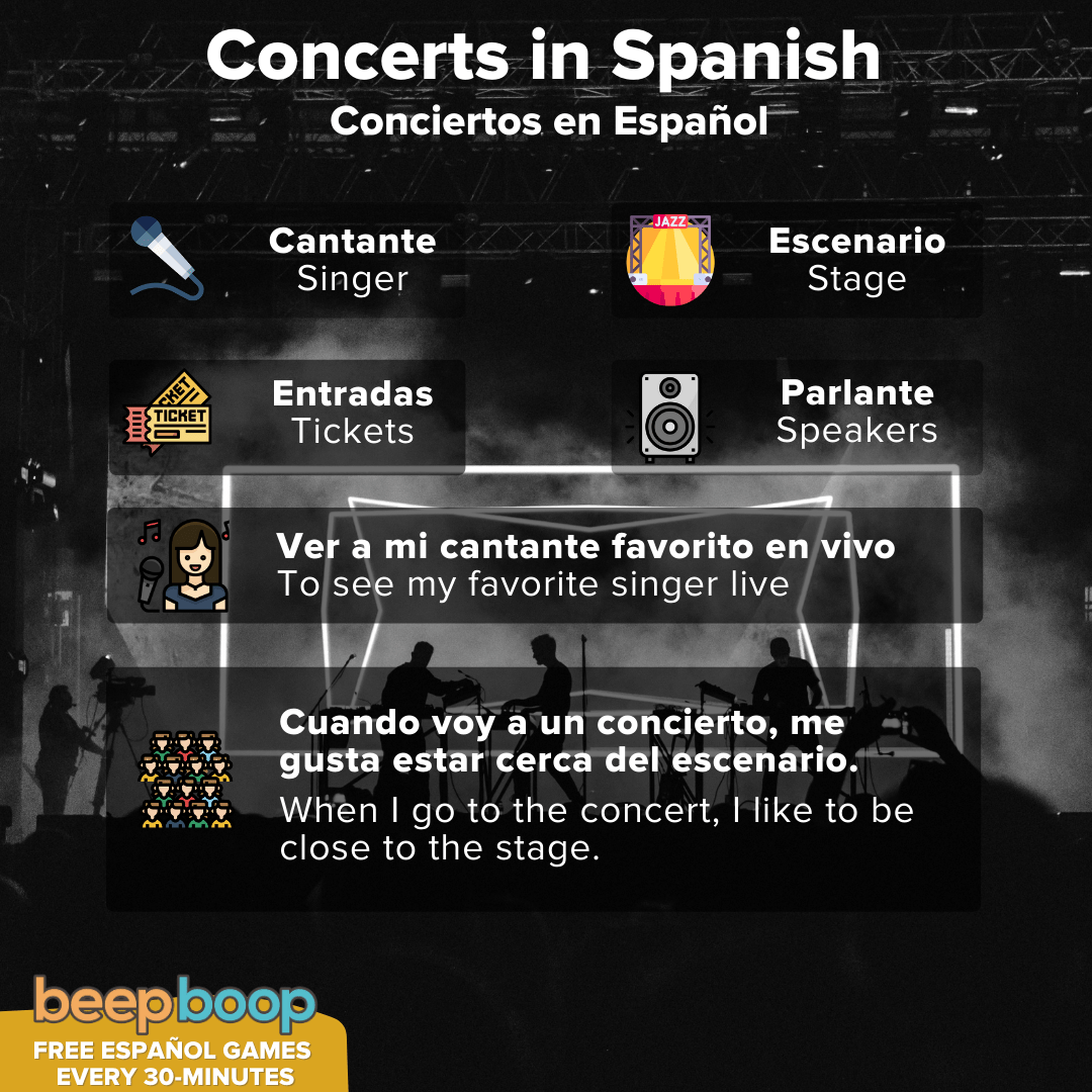 Daily Lesson Concerts in Spanish 🎫 (3/12/21) r/dailyspanishlessons