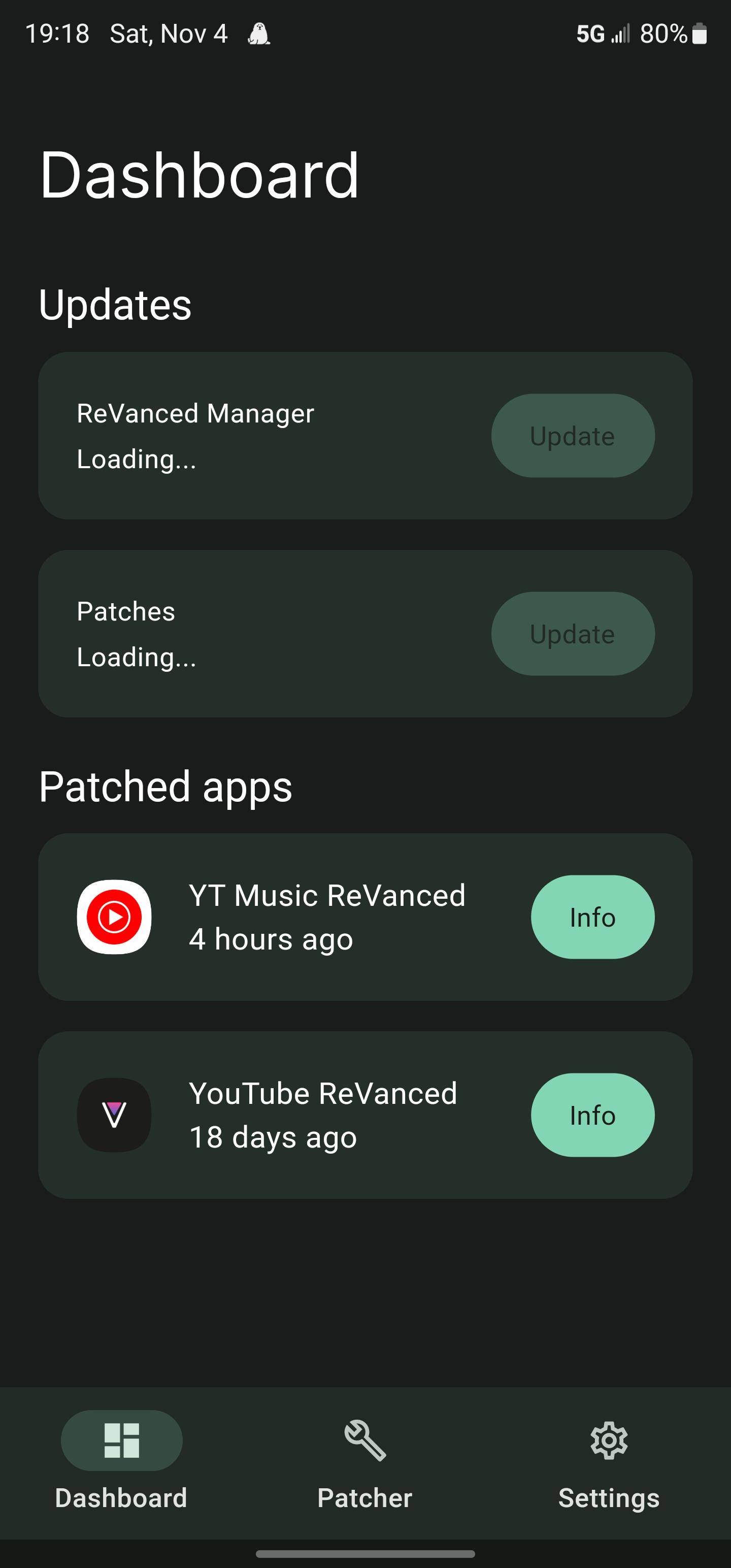Updates Section Never Loads r/revancedapp