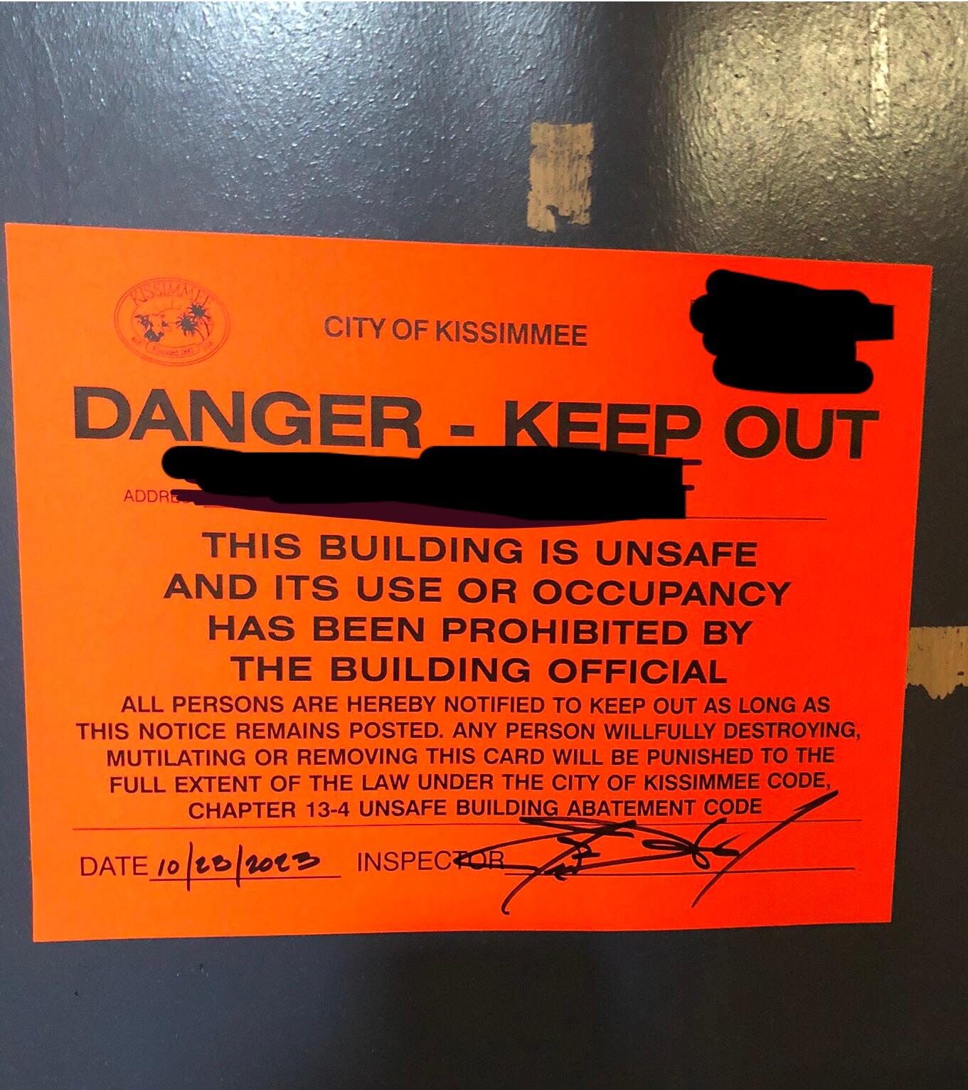 [Tenant USFL] Am I required to pay rent if the city has posted that my