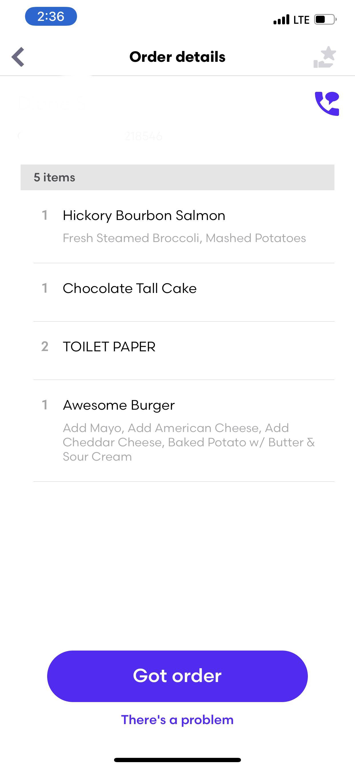 Restaurant sells Toilet Paper 😂 r/grubhubdrivers