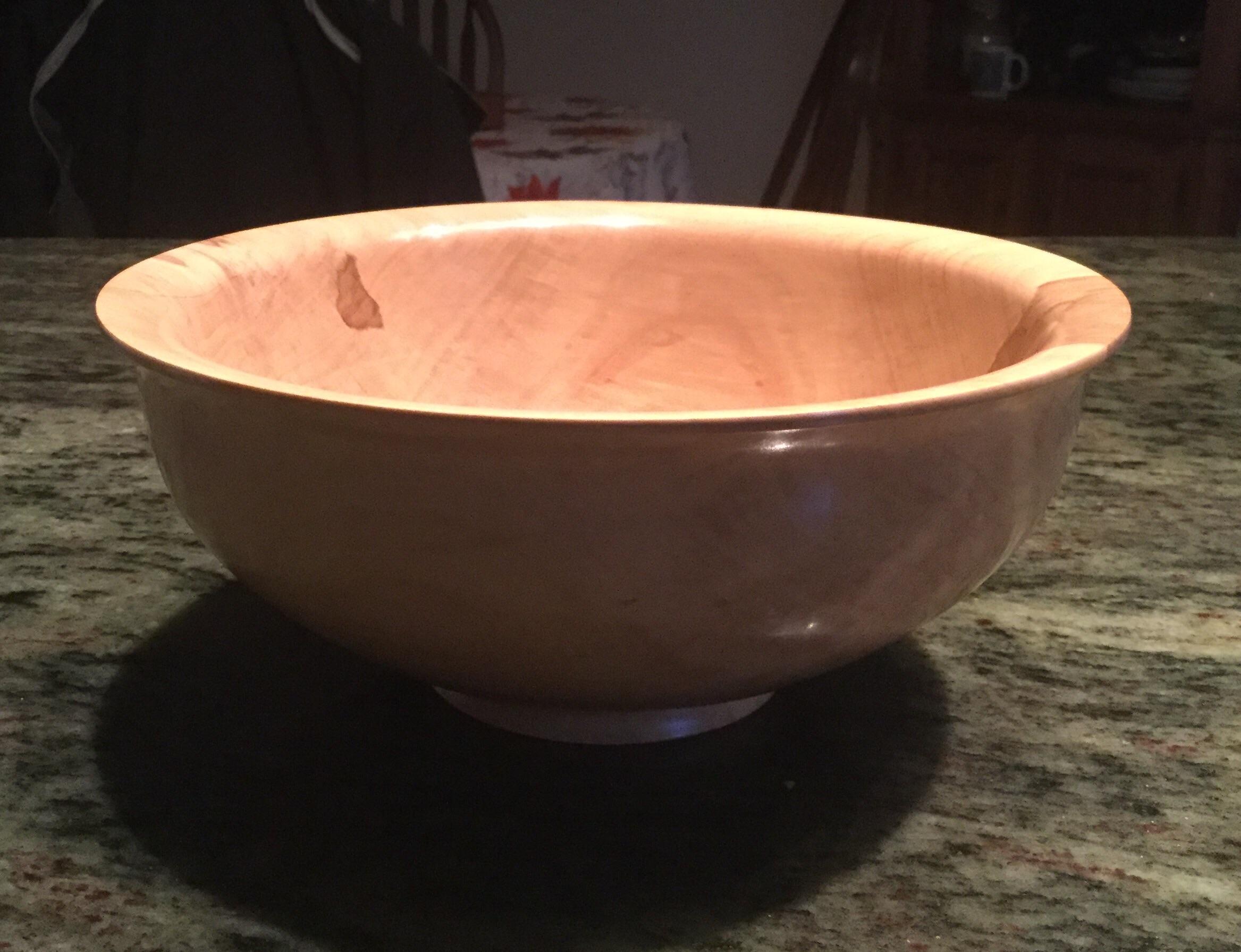 An apple wood bowl r/turning
