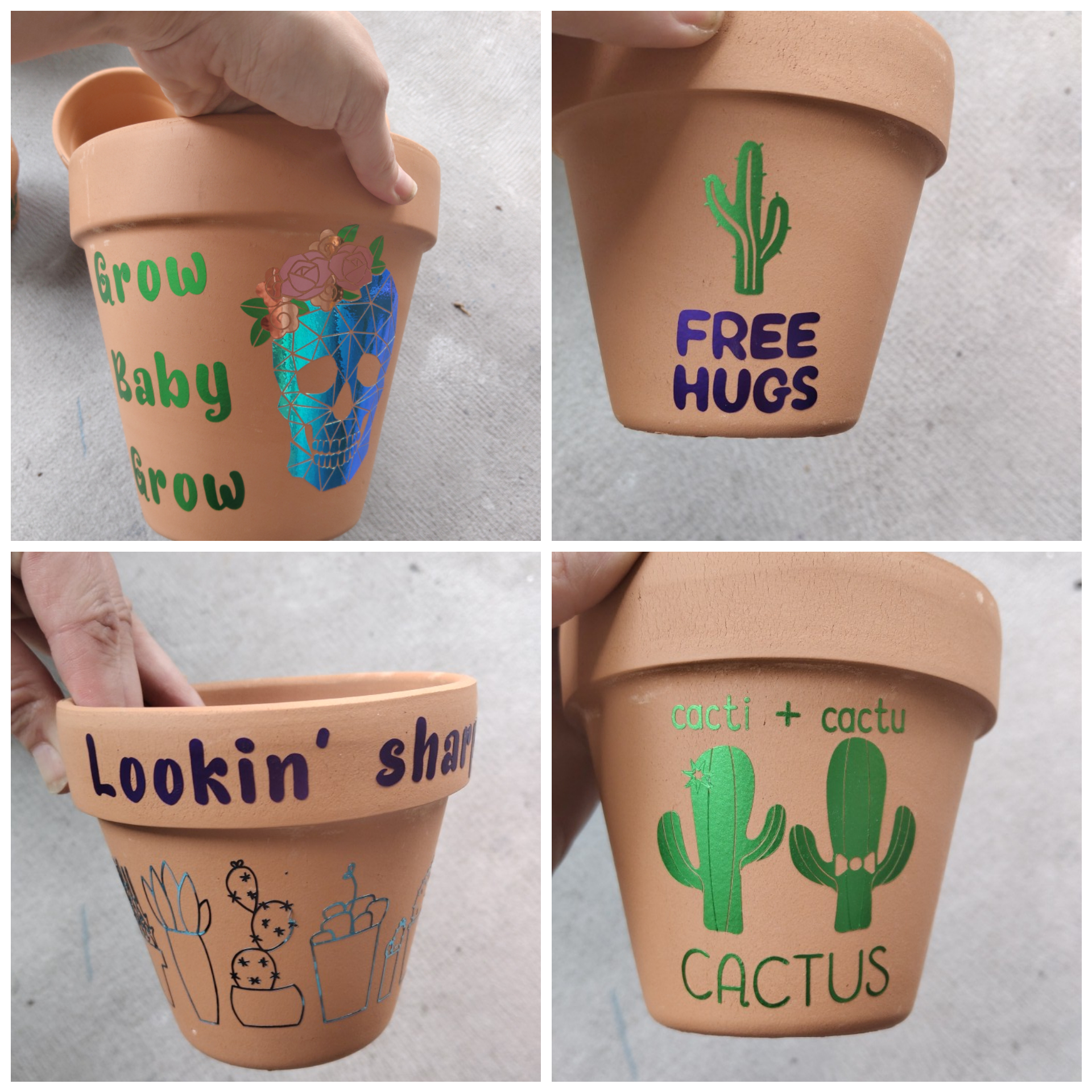 Decorated some new pots! r/cricut