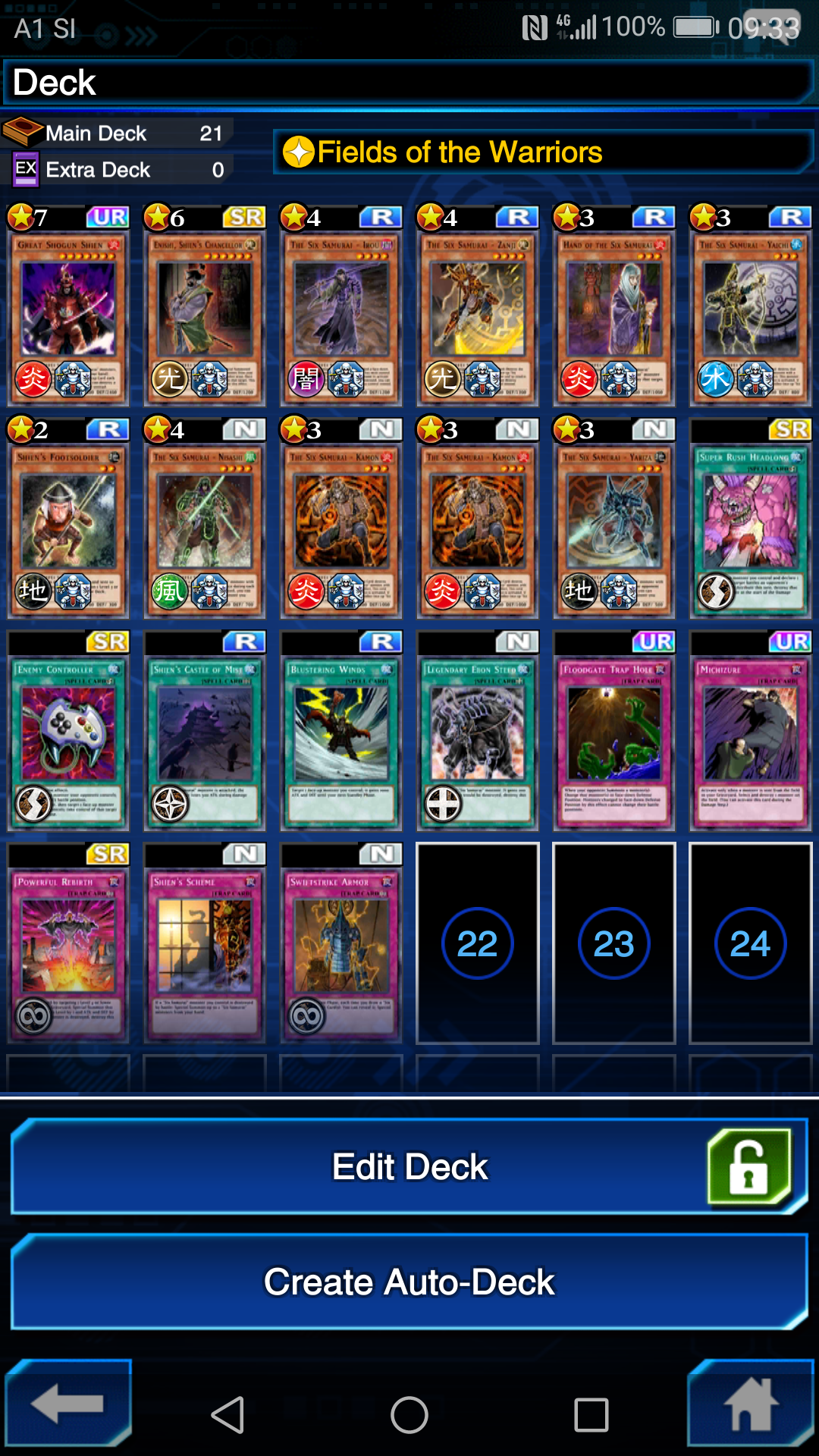 [Deck] Any improvements to this Six Samurai deck? DuelLinks