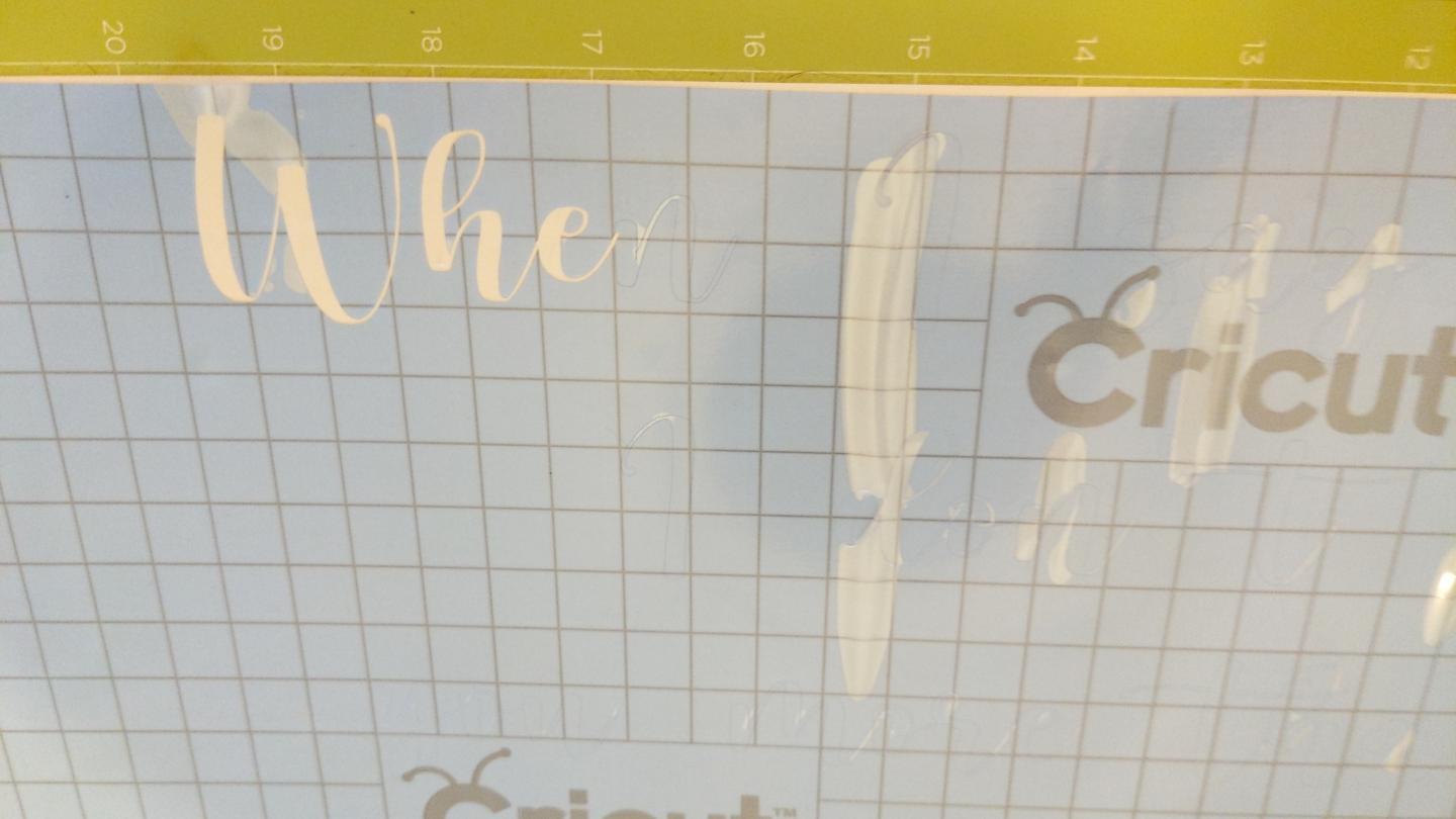 Bubbling on transfer vinyl (more in comments) cricut