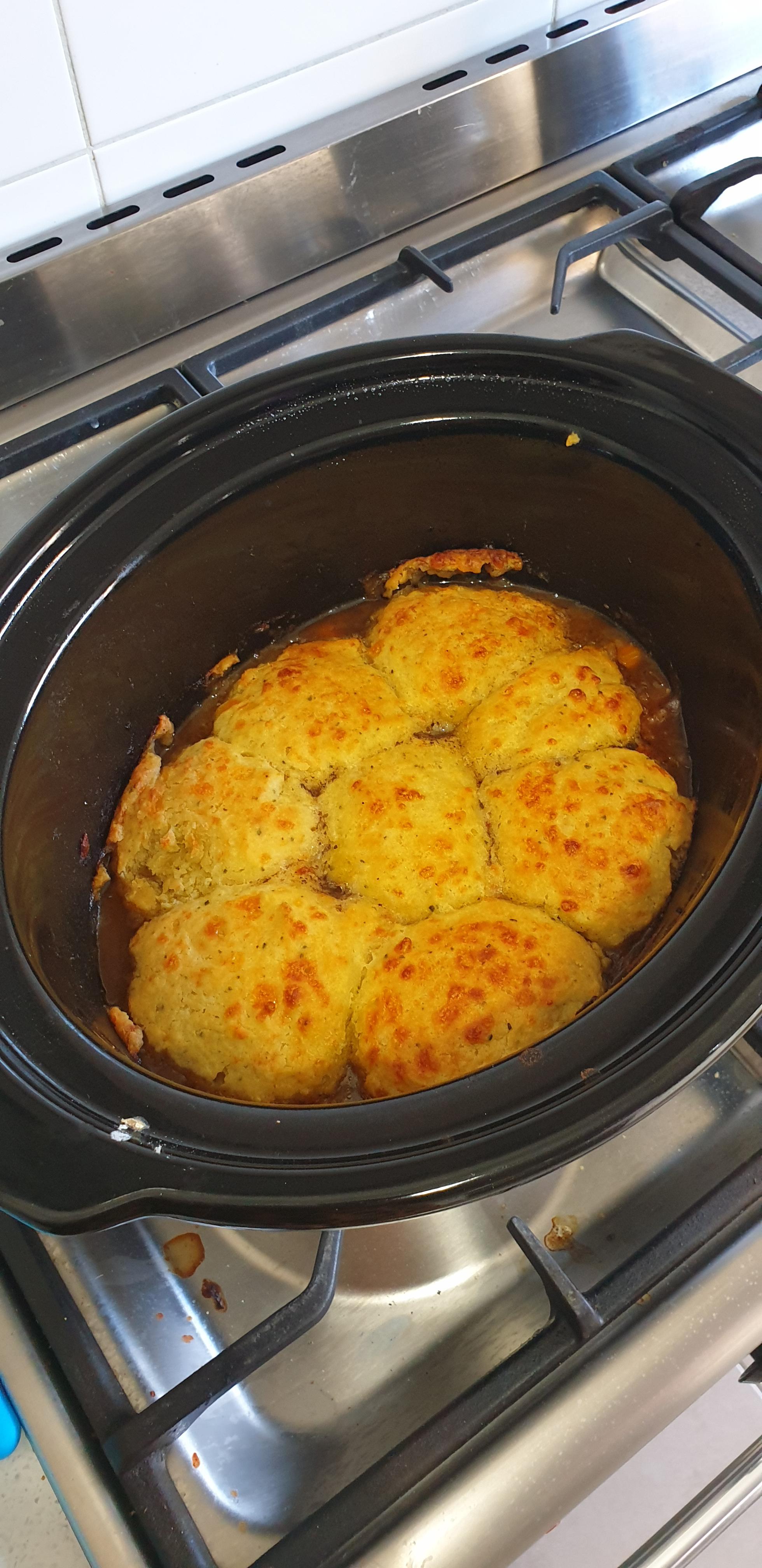 Beef Stew with Rosemary Cheese Dumplings. r/slowcooking