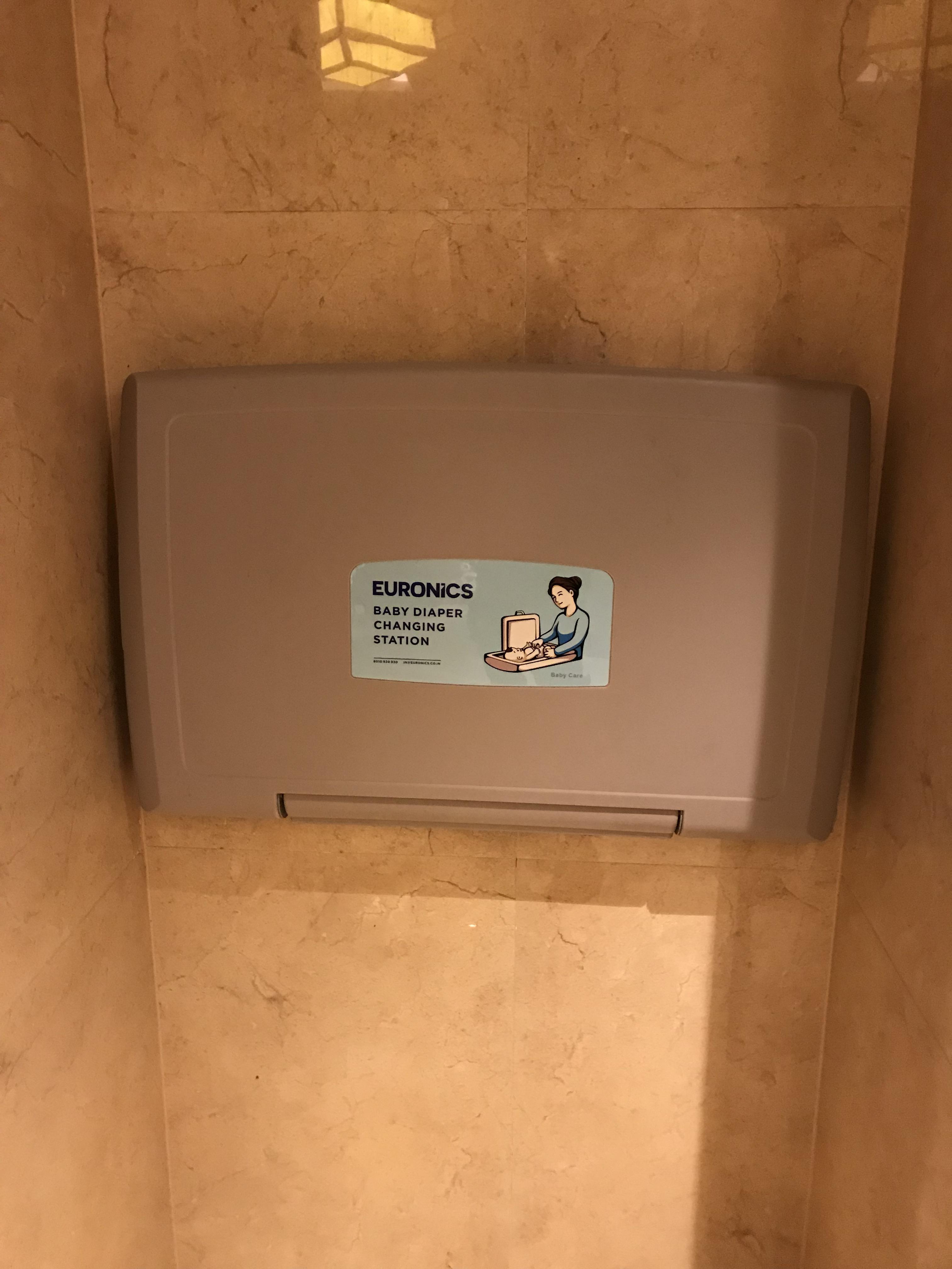 Found this diaper changing station in a men’s restroom. Times are
