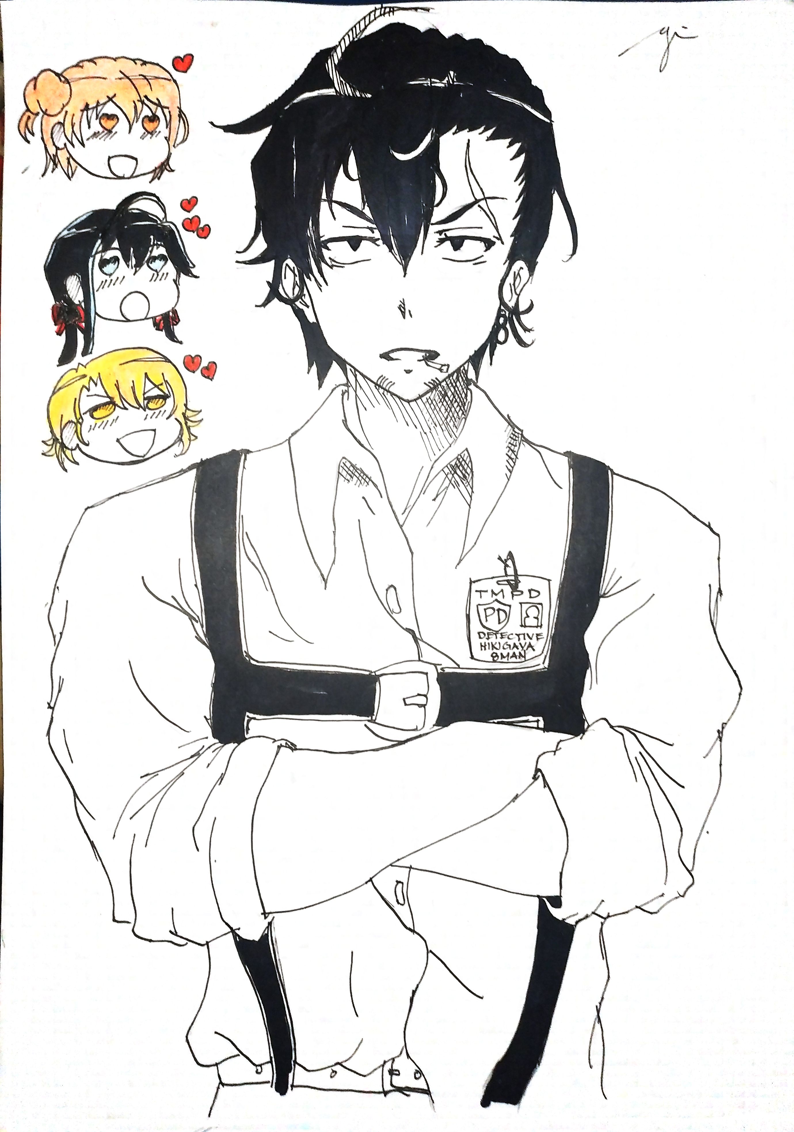 FanArt Attempt Detective Hikigaya Hachiman... Inspired