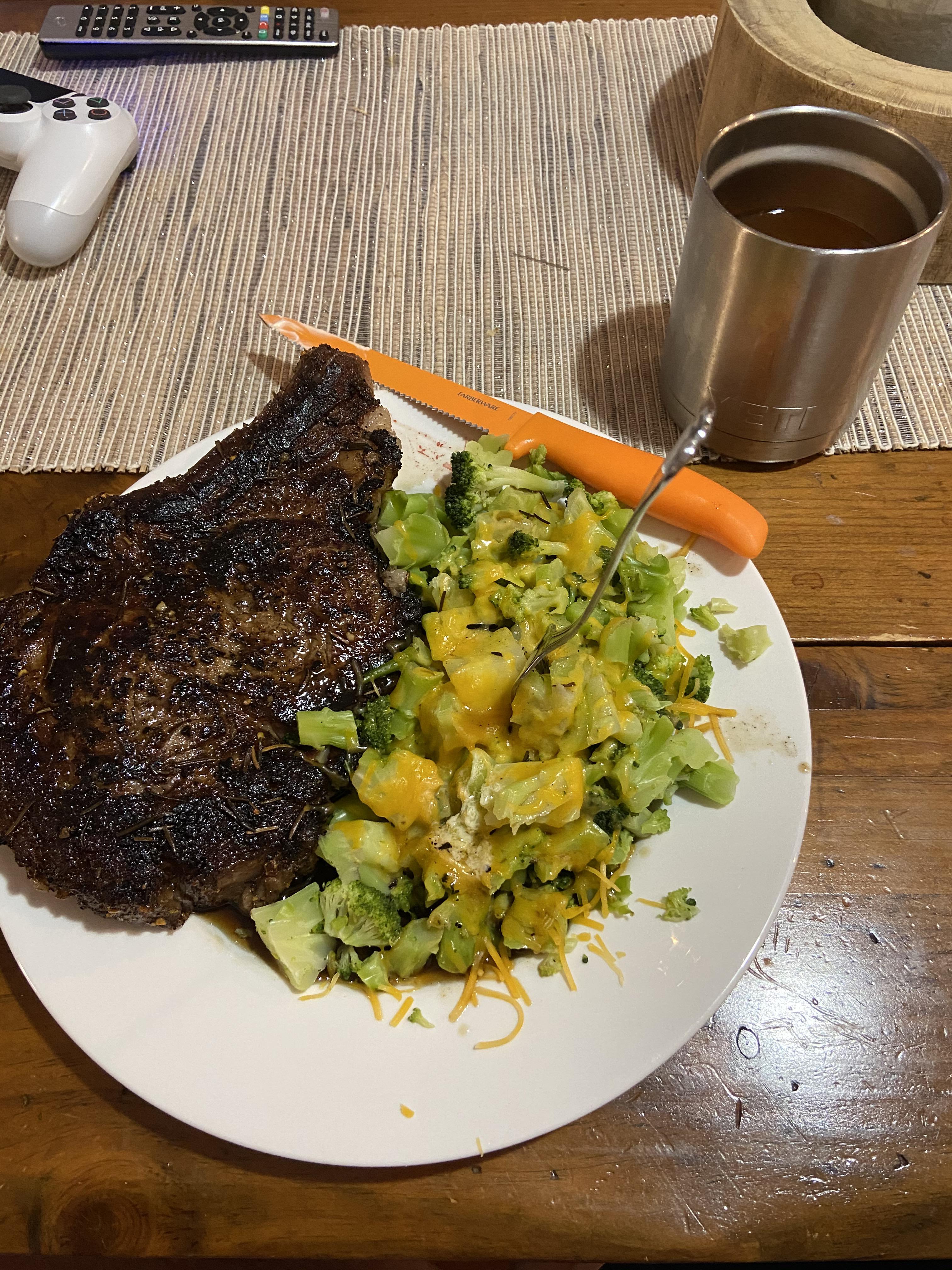 My first time on cast iron turned out better than I thought. r/steak