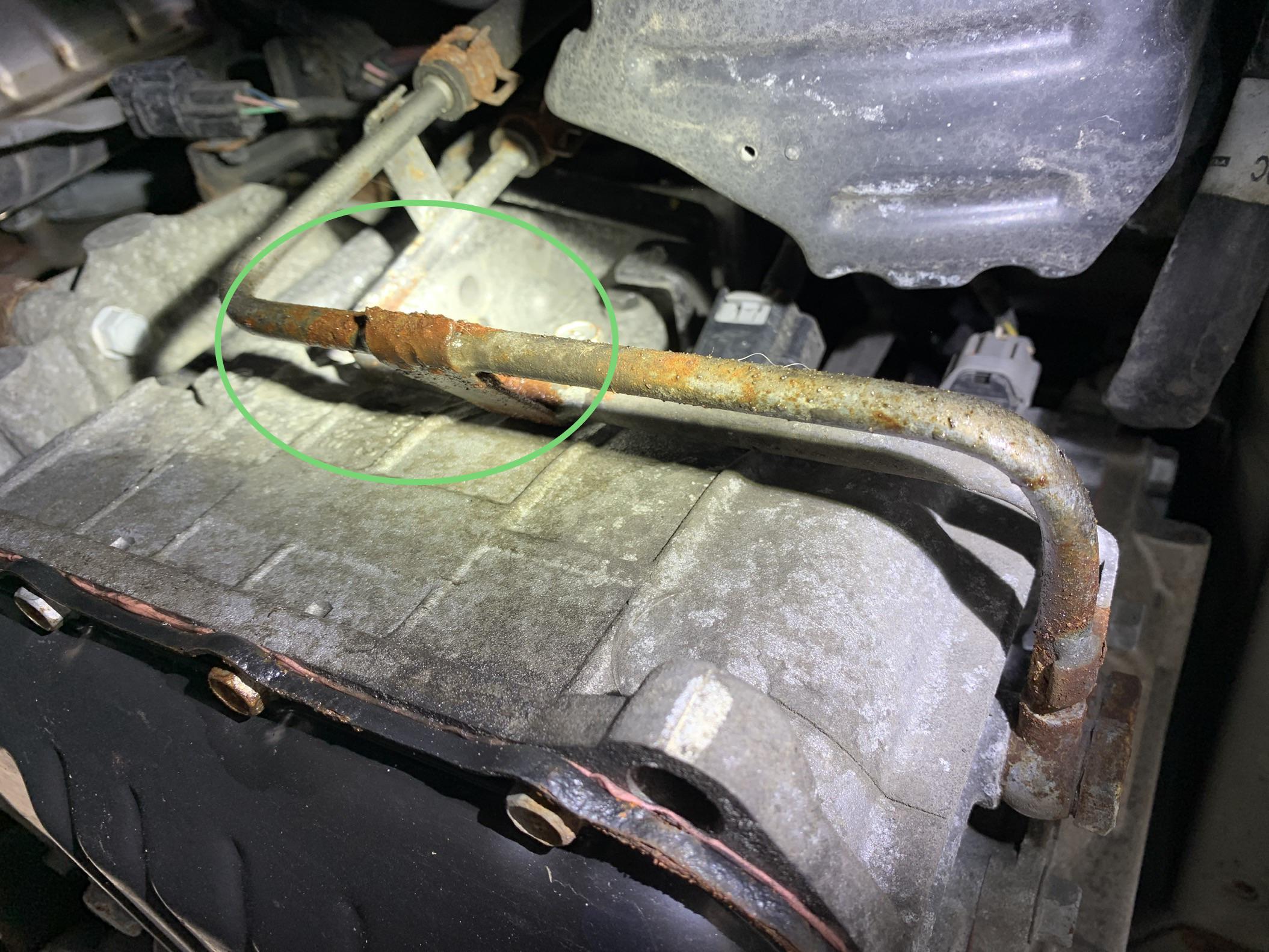 What is the line used for? It’s leaking what looks like oil. 2011 Kia