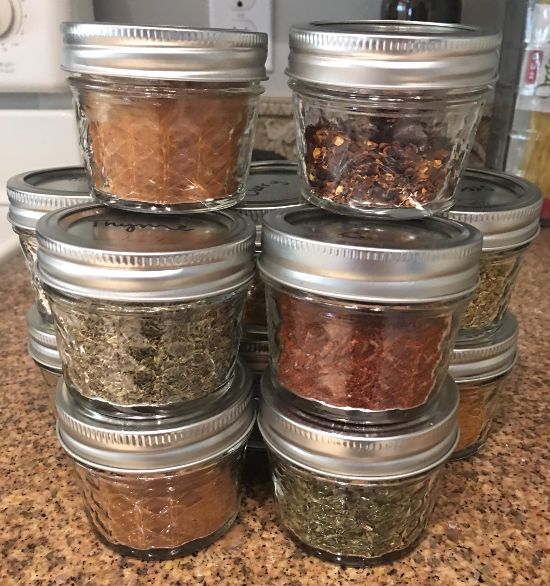 Finally made the switch to bulk spices. Look at my beautiful jars! r