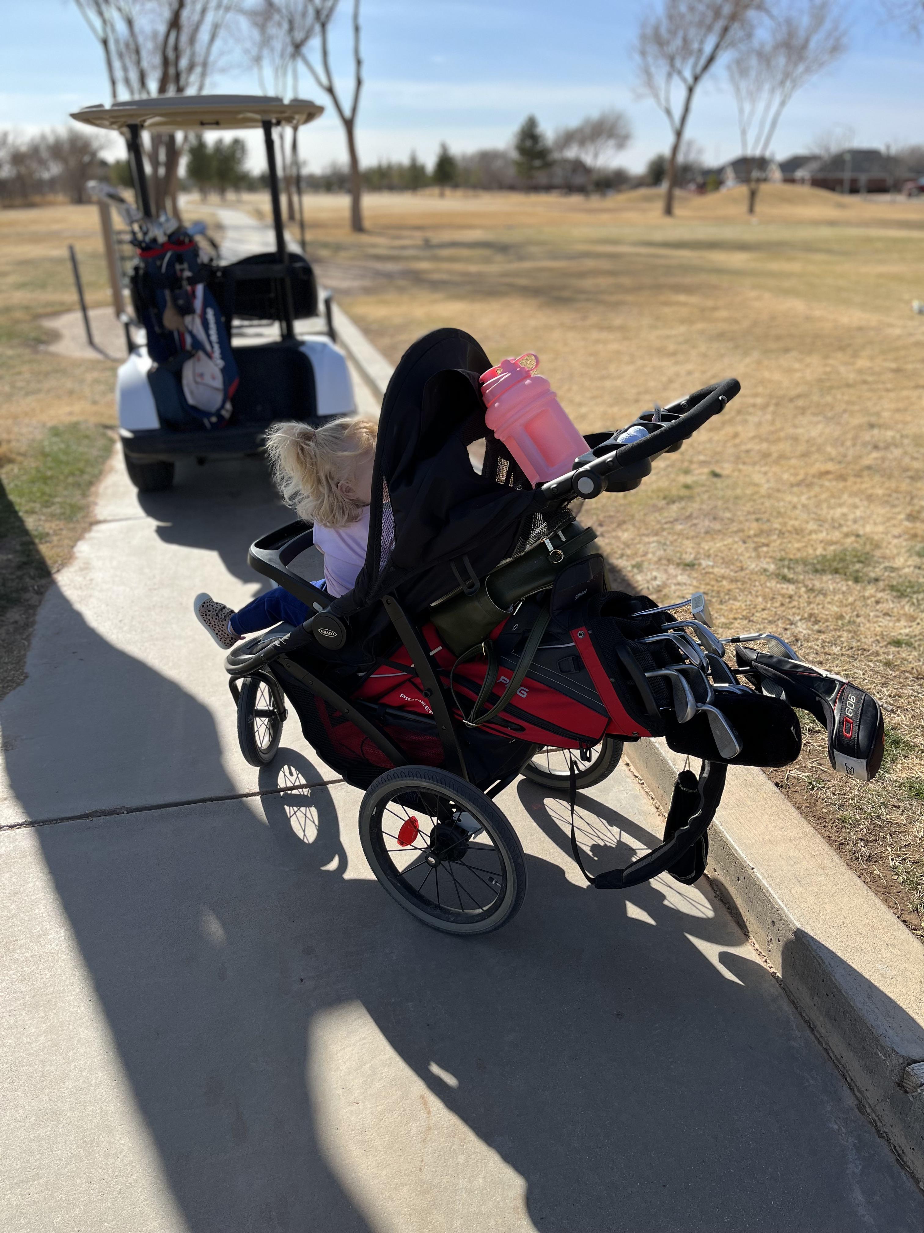 She loves spending time out on the course, and I love the reactions I