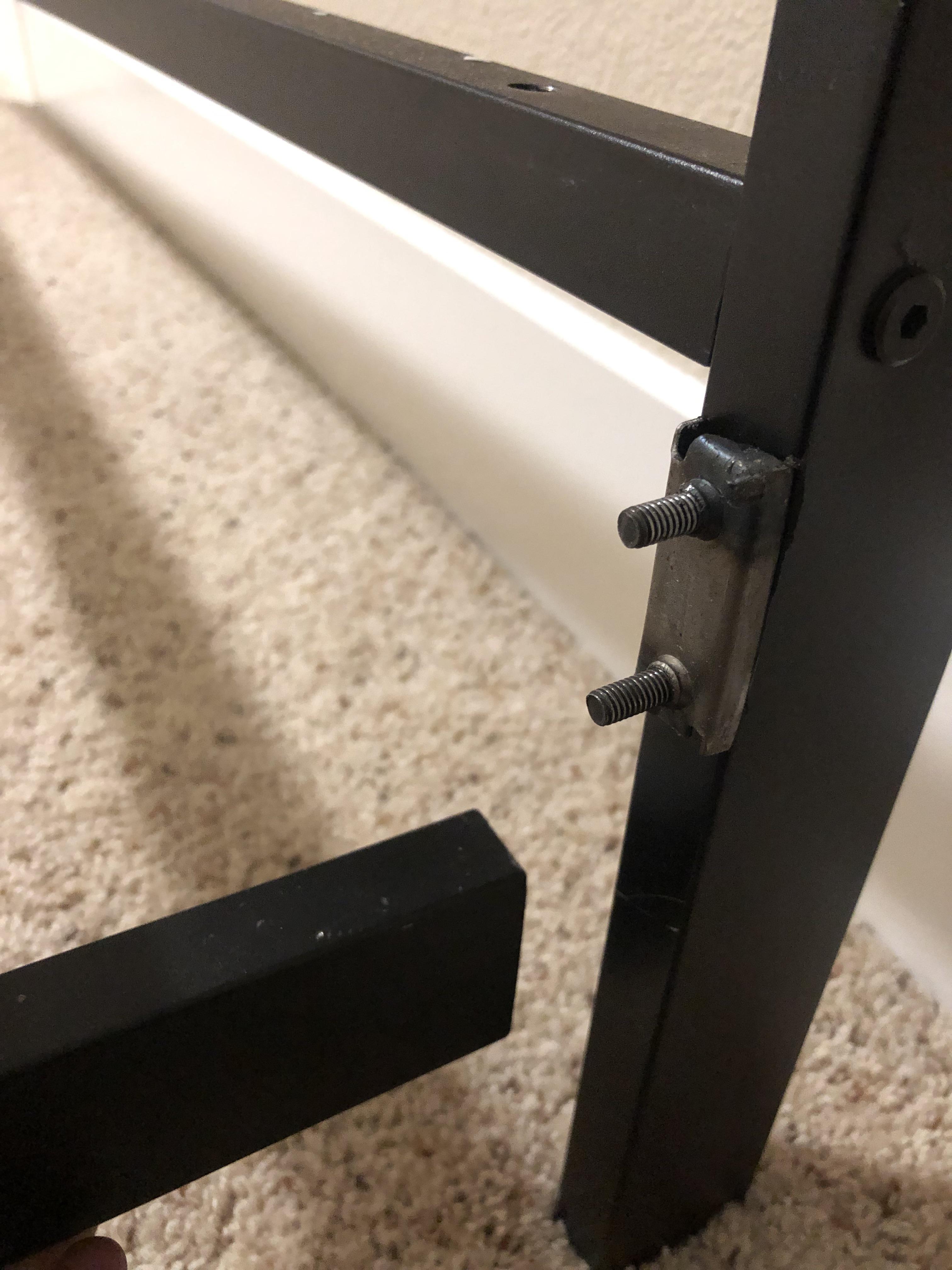 Tips on how to fix this? The metal fell out of my bed frame and the