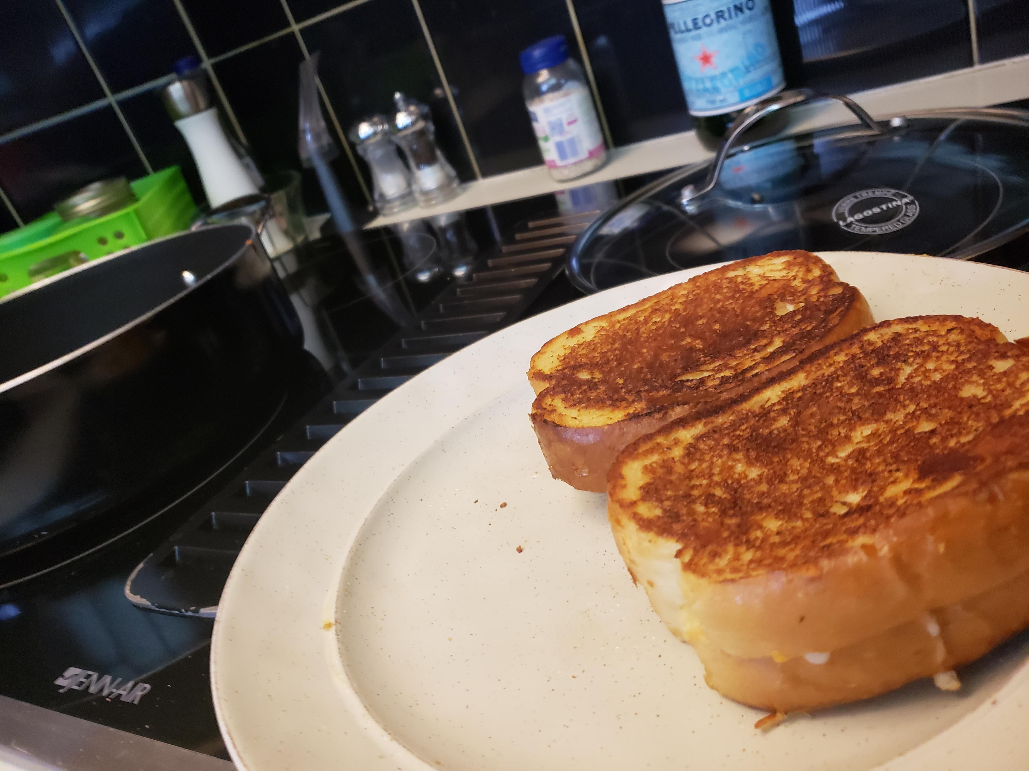 Garlic bread grilled cheese with pastrami r/GarlicBreadMemes