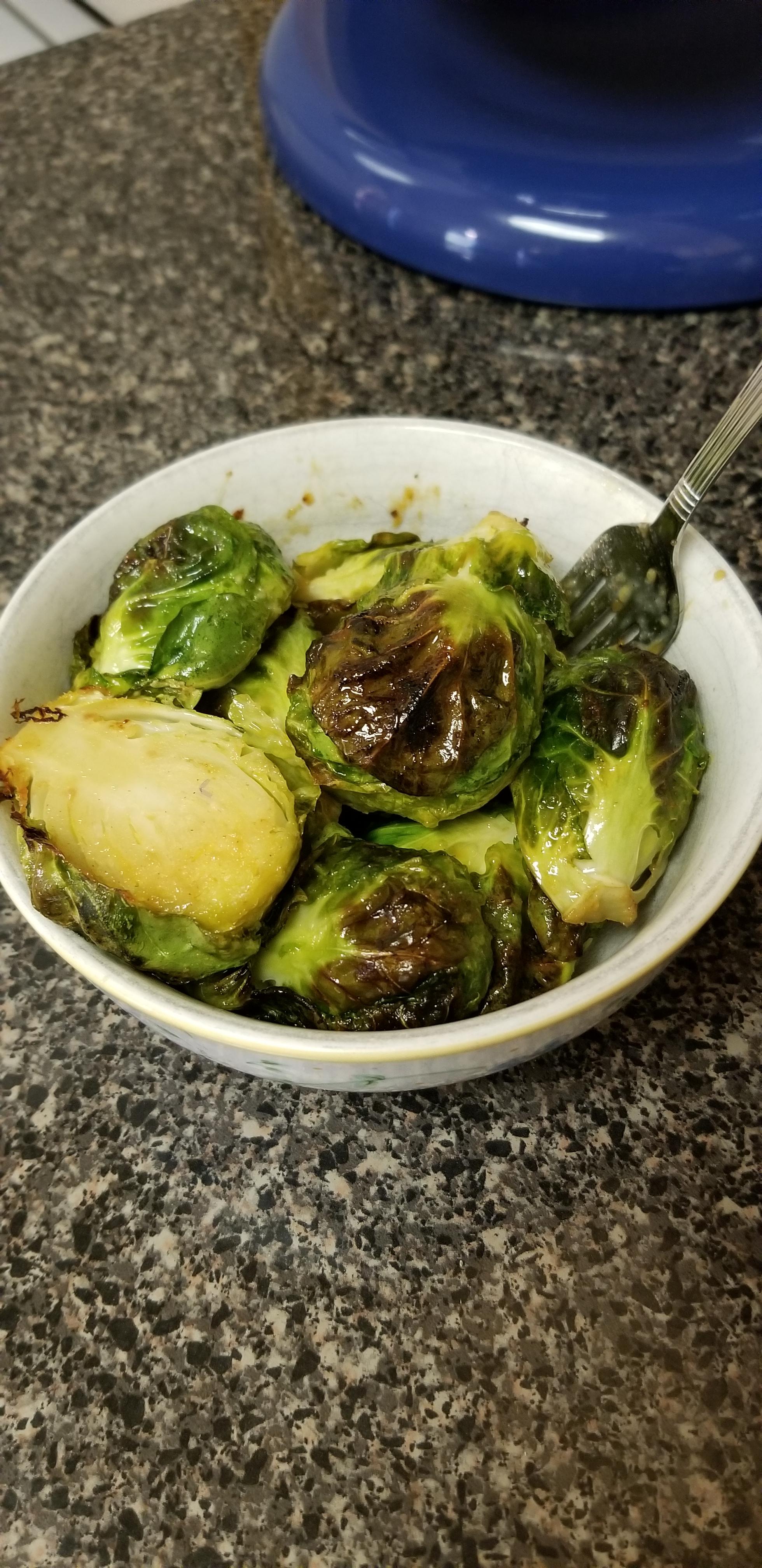 Maple Dijon Roasted Brussel Sprouts 319 Calories r/vegan1200isplenty