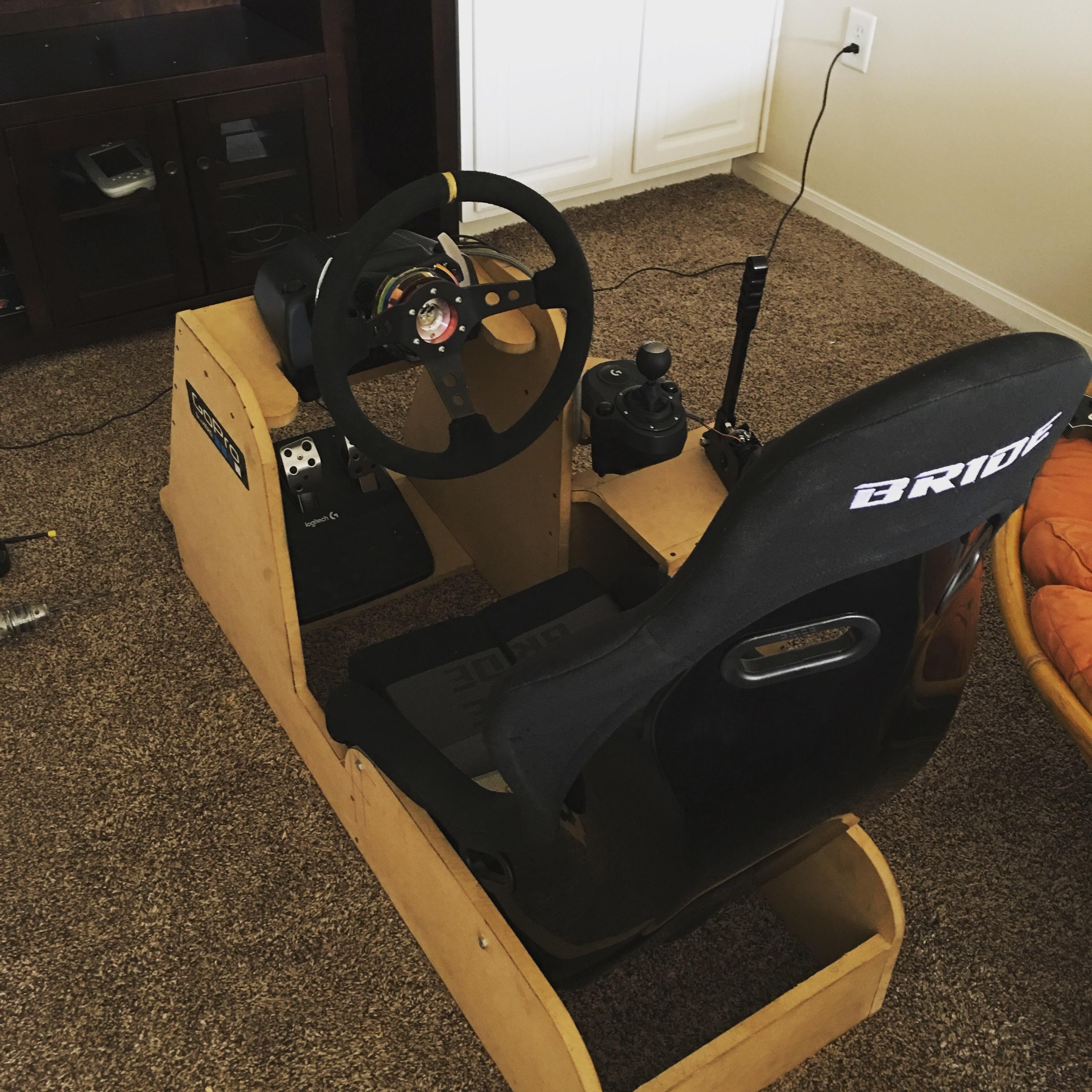 My diy rig. G920. 350mm nrg wheel. Custom hydro brake. r/simracing