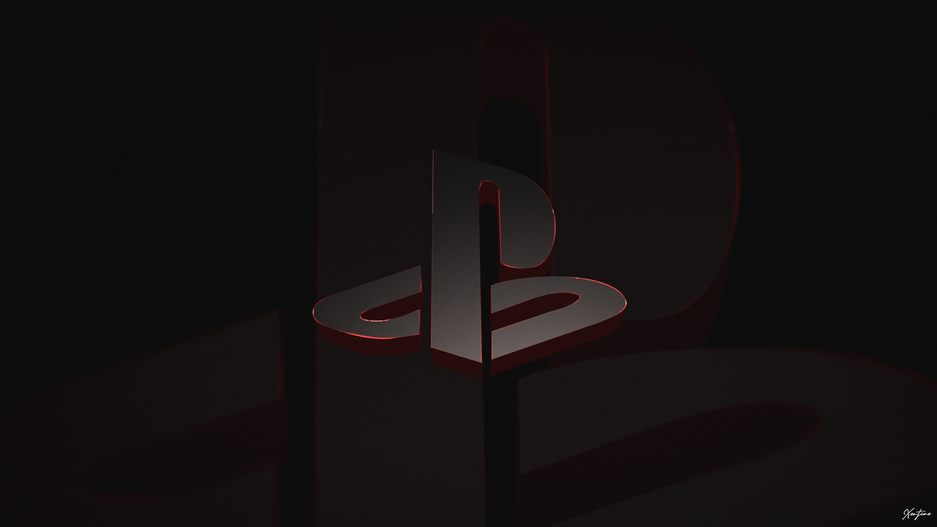 Red PlayStation wallpaper Created By me! r/playstation