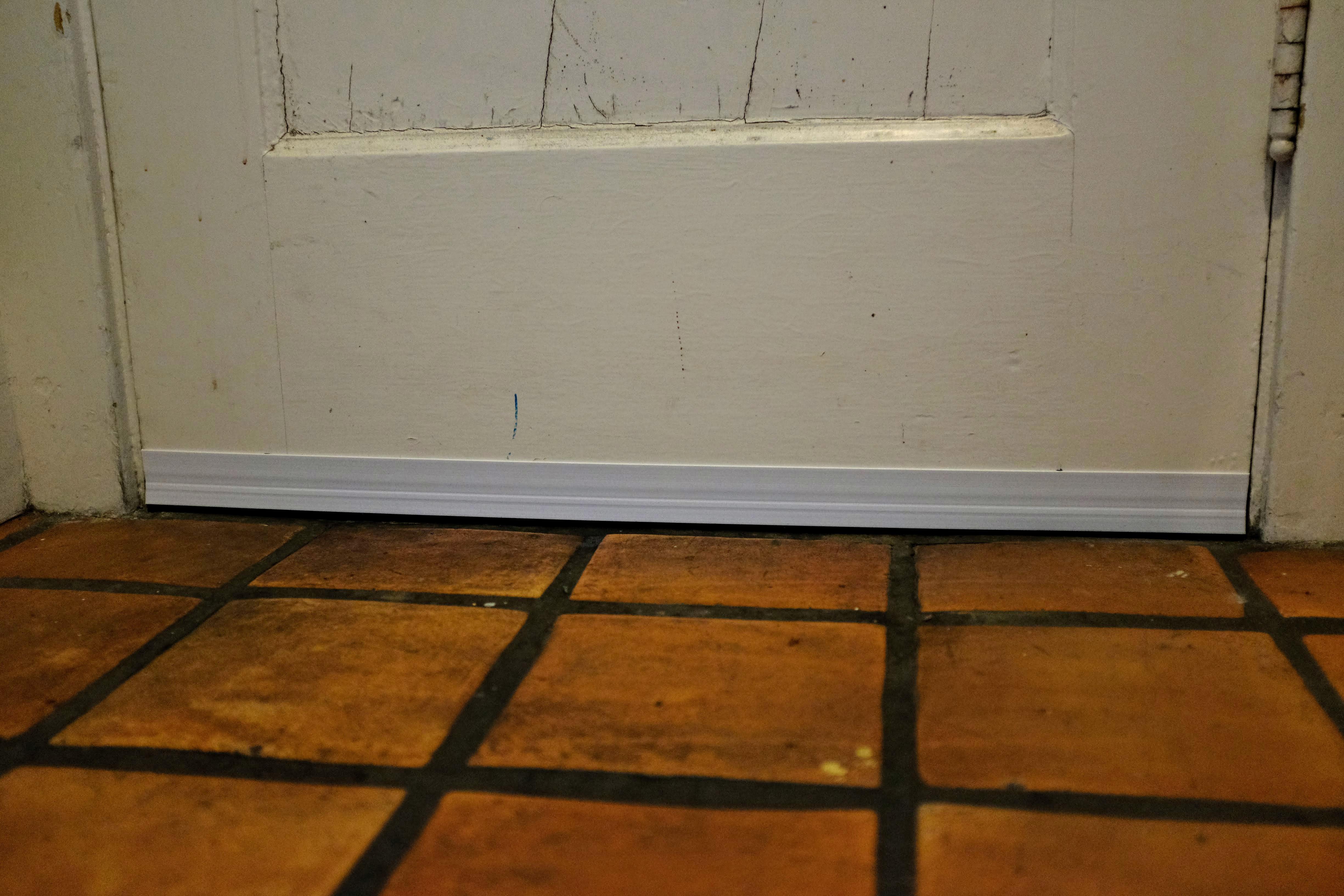 Many houses here have big gaps under the doors and they let a lot of cold air in during the