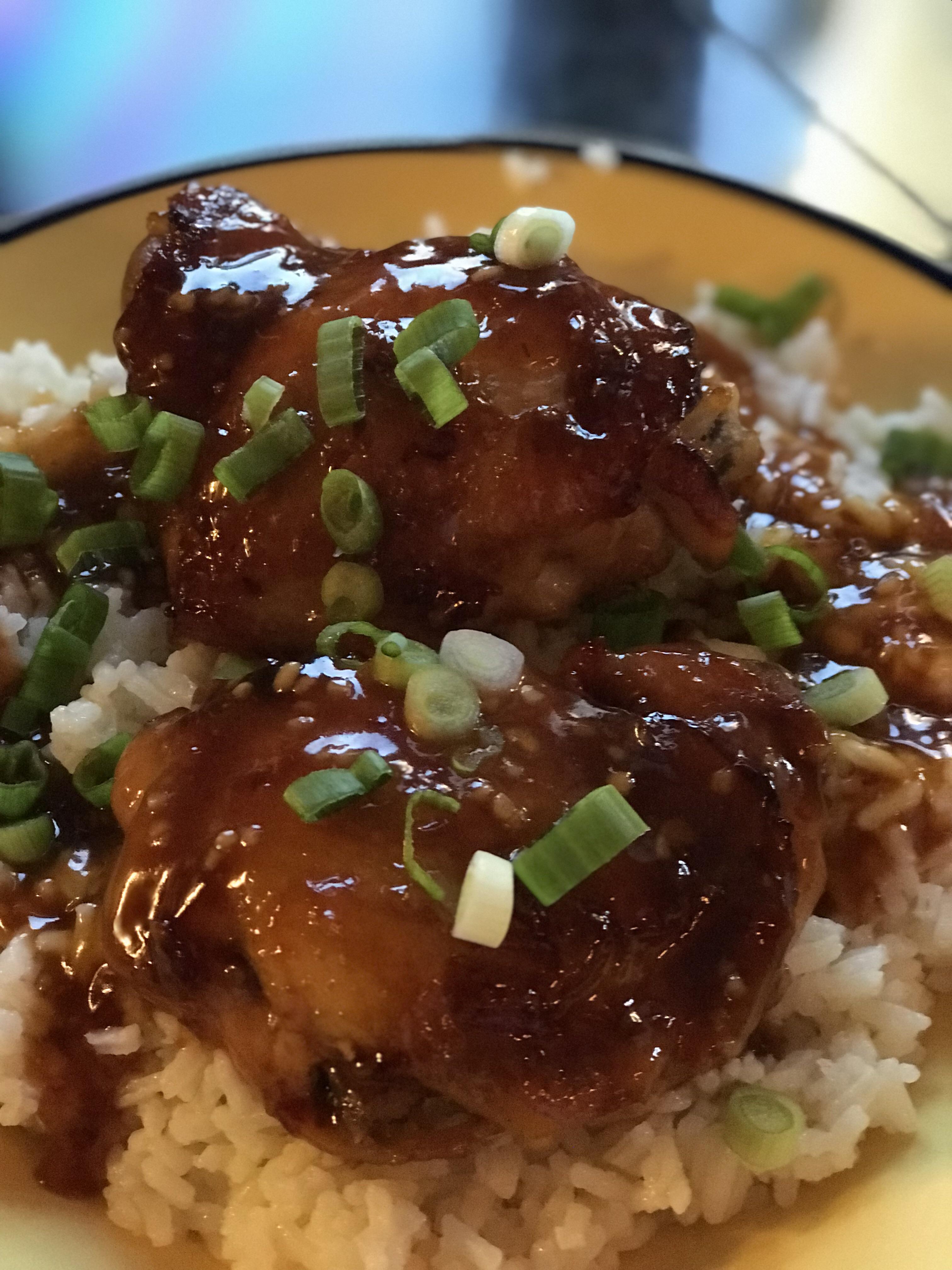 Asian Glazed Chicken Thighs [Homemade] r/food