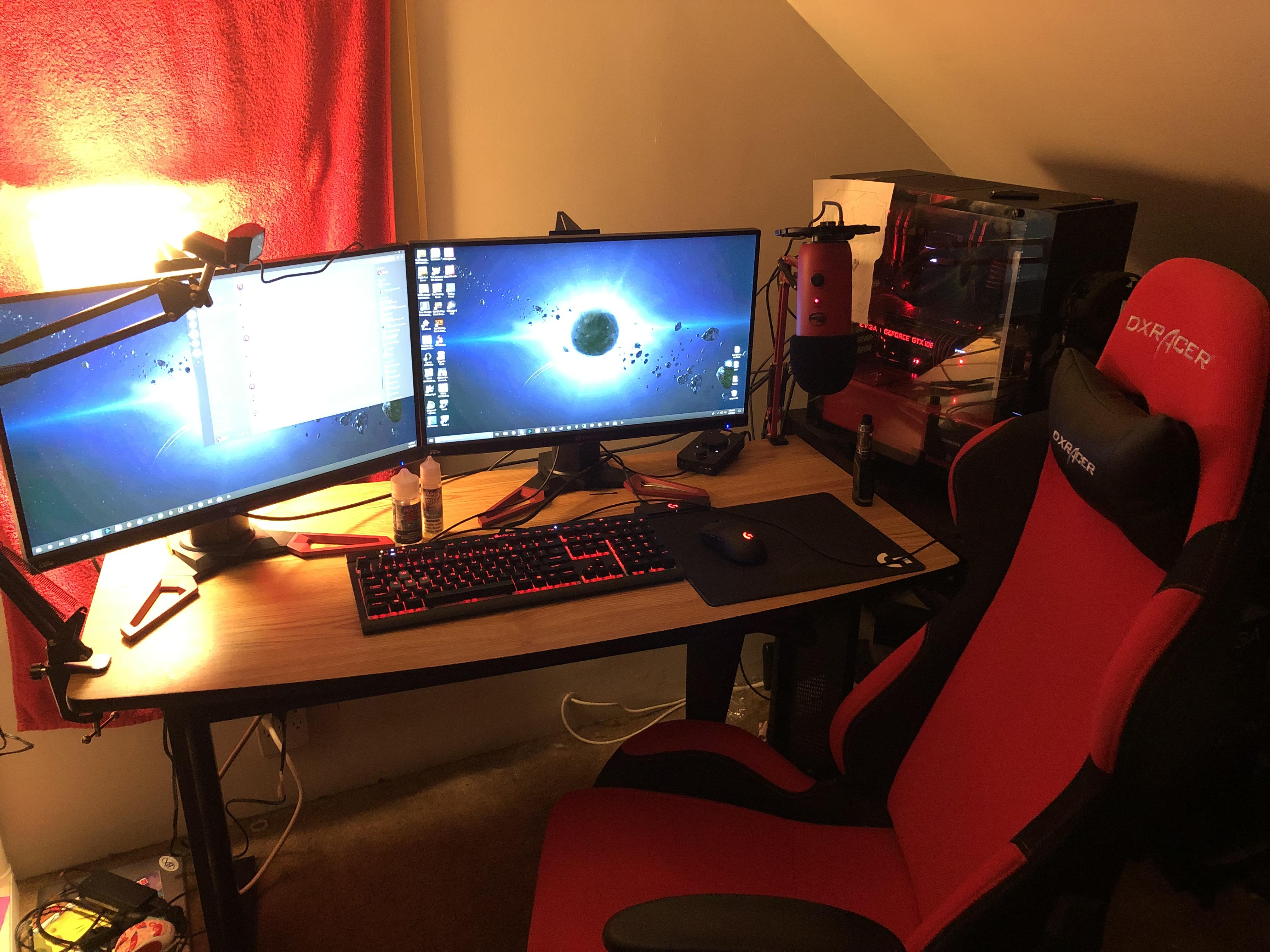 My gaming/streaming station. Don’t really feel like managing cables