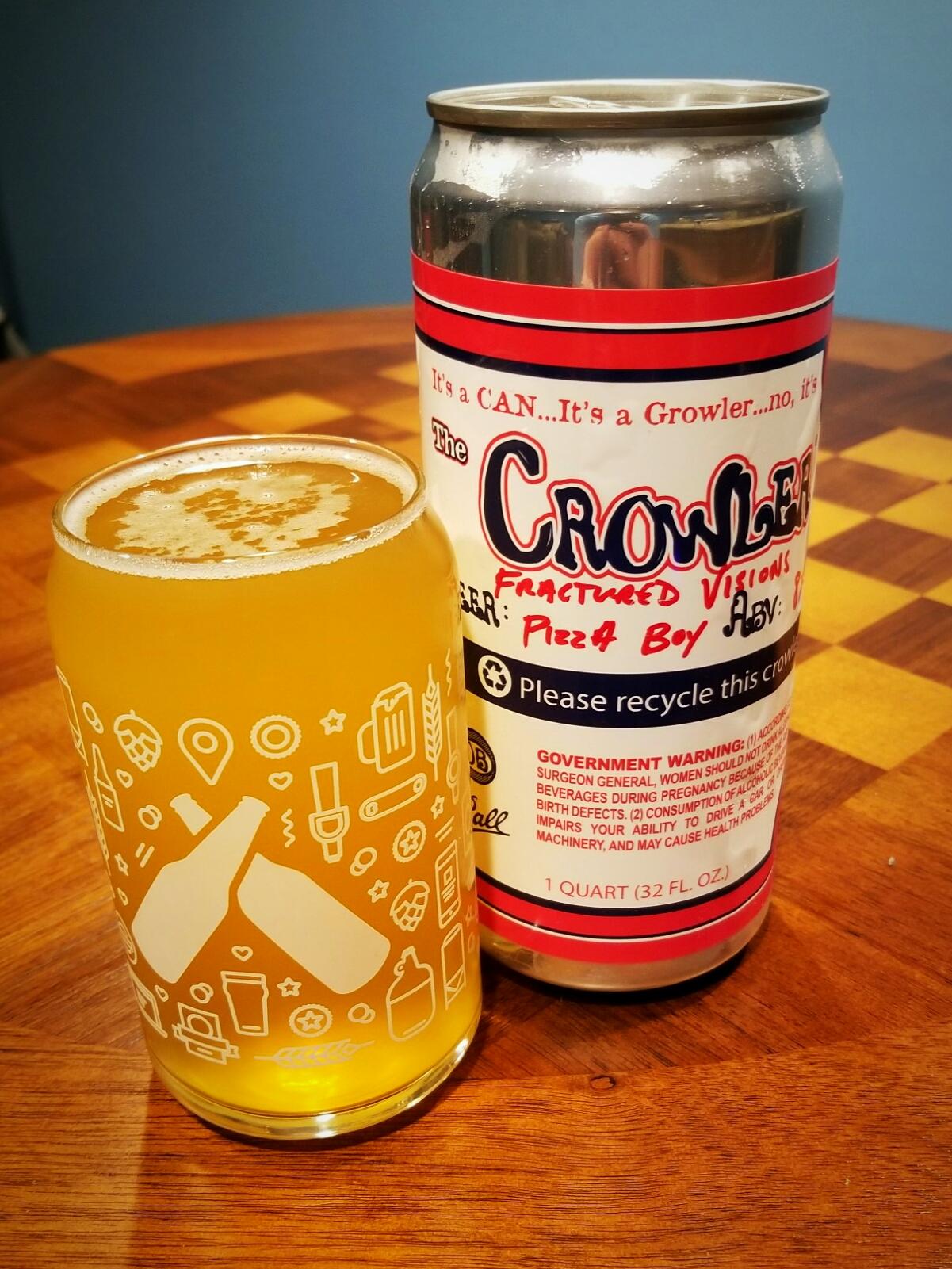 Fractured visions from pizza boy. Very juicy imperial New England IPA