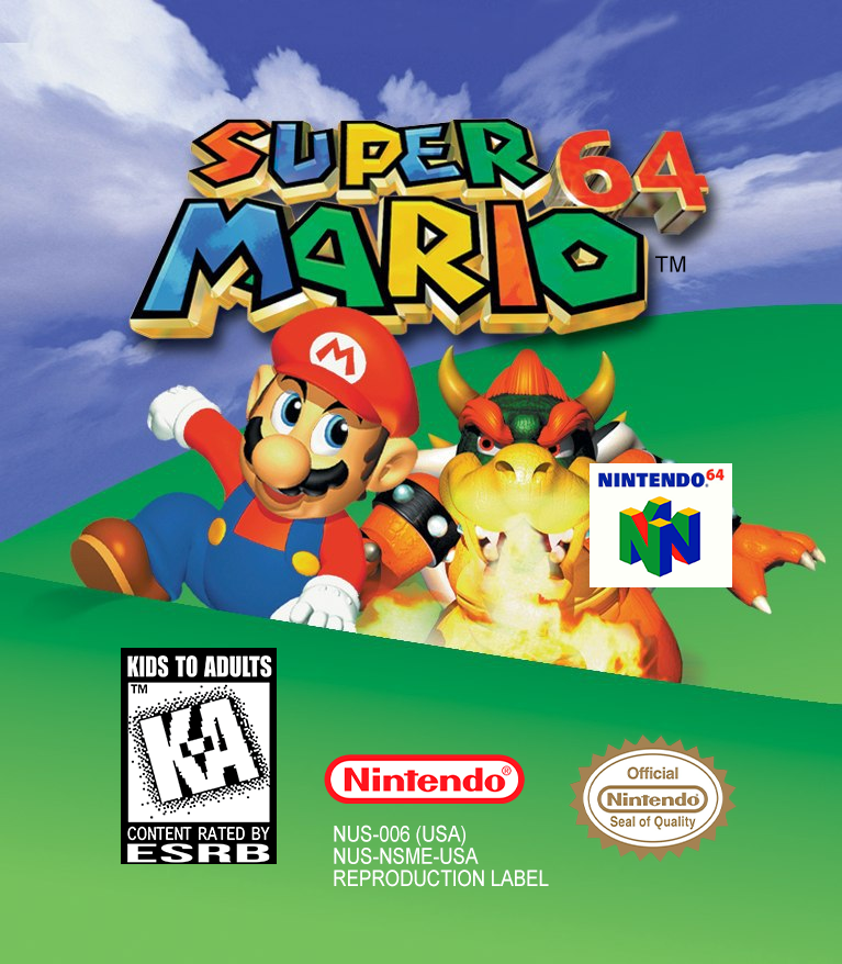 I recreated the Super Mario 64 label using the official artwork r/n64