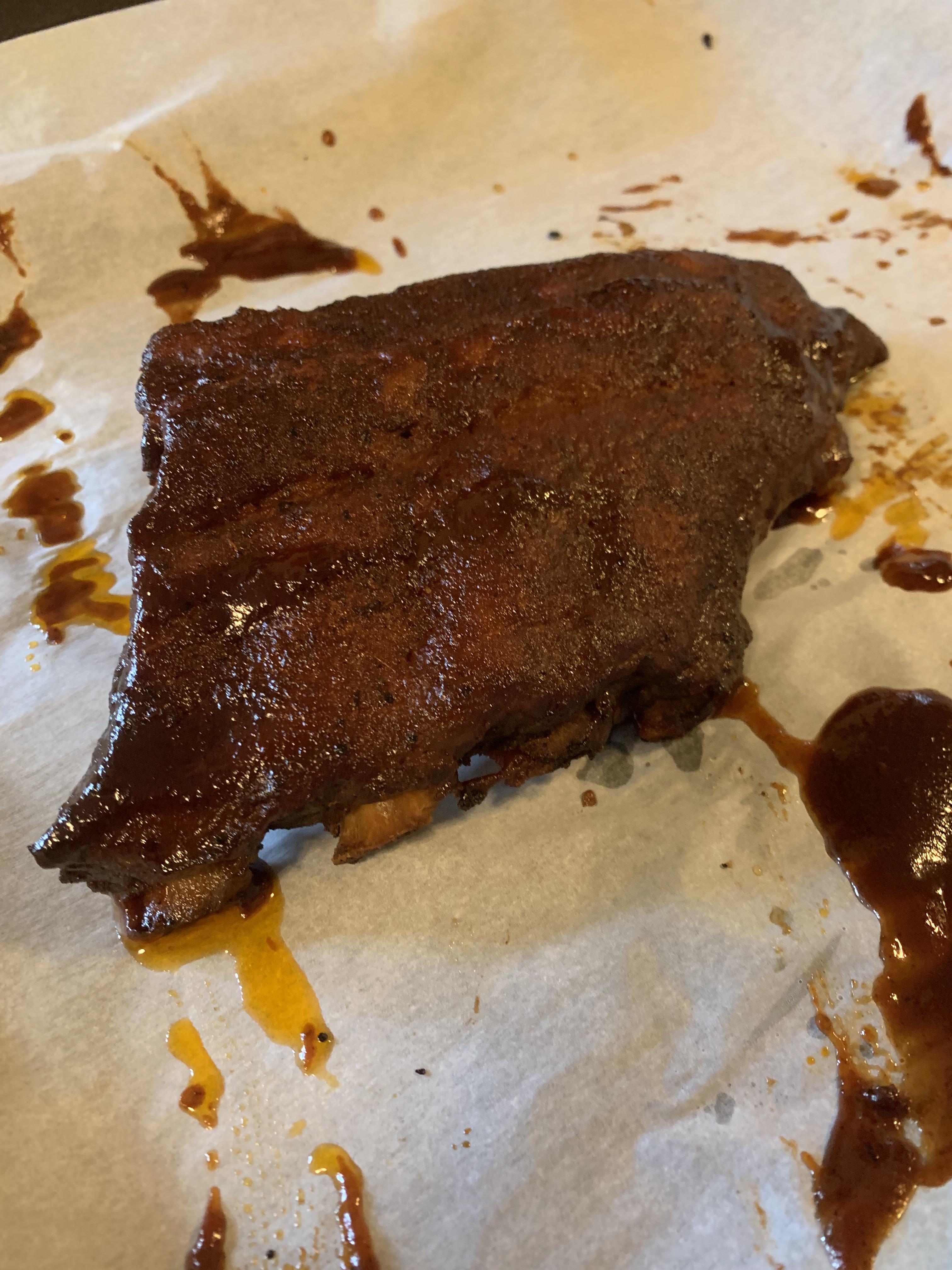 Slow cooked ribs, finished off in the broiler. So damn delicious 🤤 r