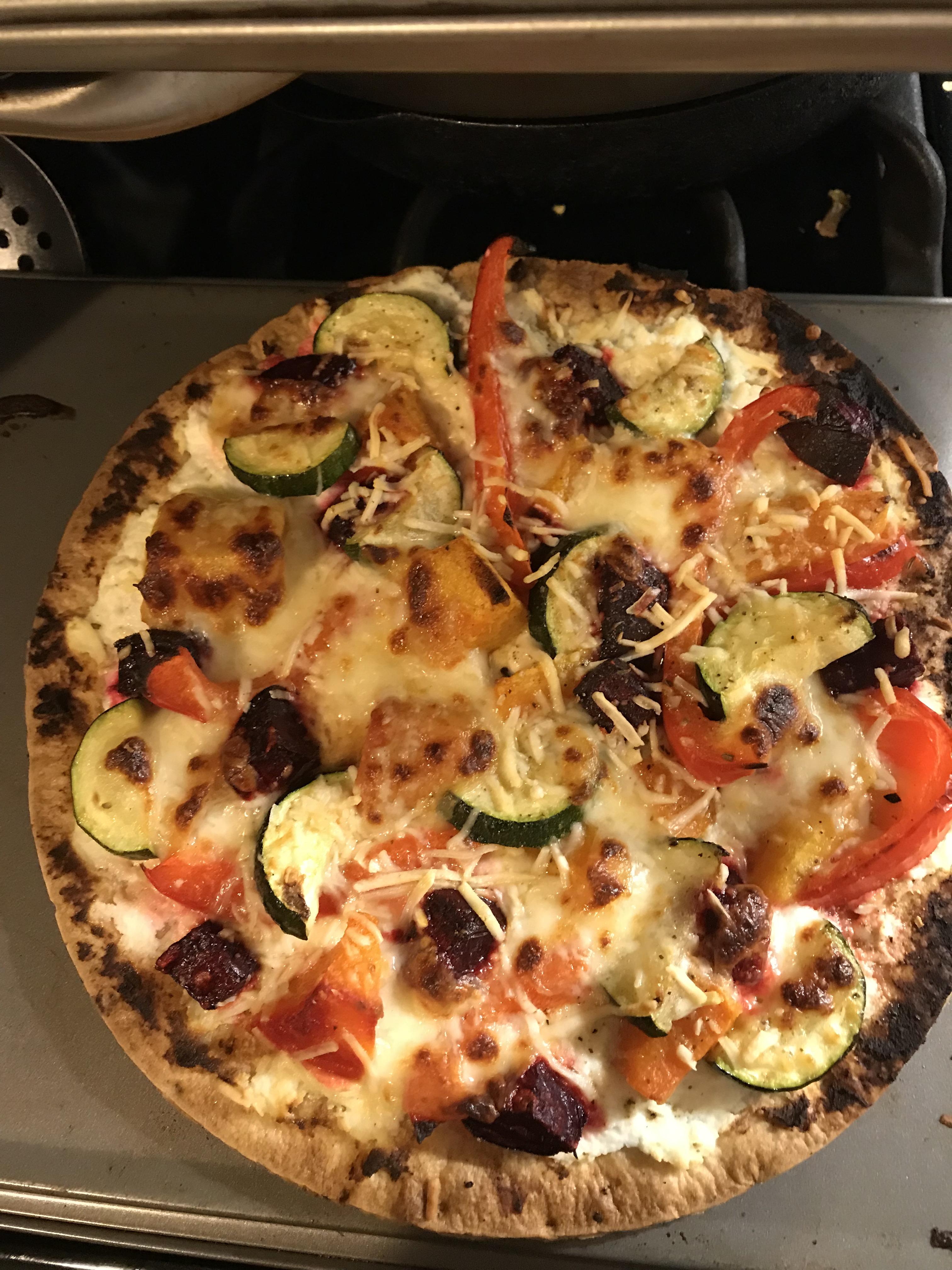 My gluten free white veggie pizza! glutenfreecooking