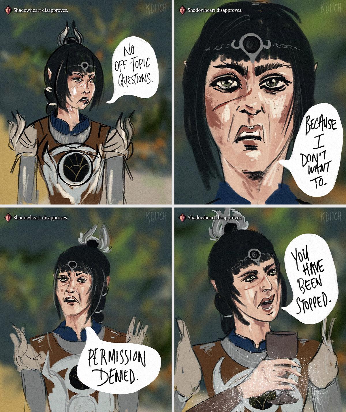 [Fanart Shadowheart] That's an offtopic question. r/BaldursGate3