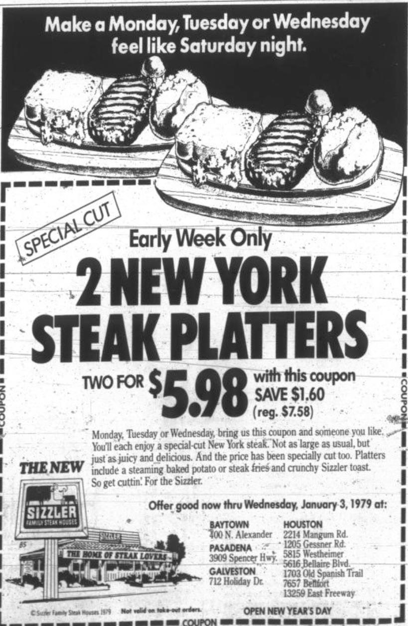 Sizzler Coupons