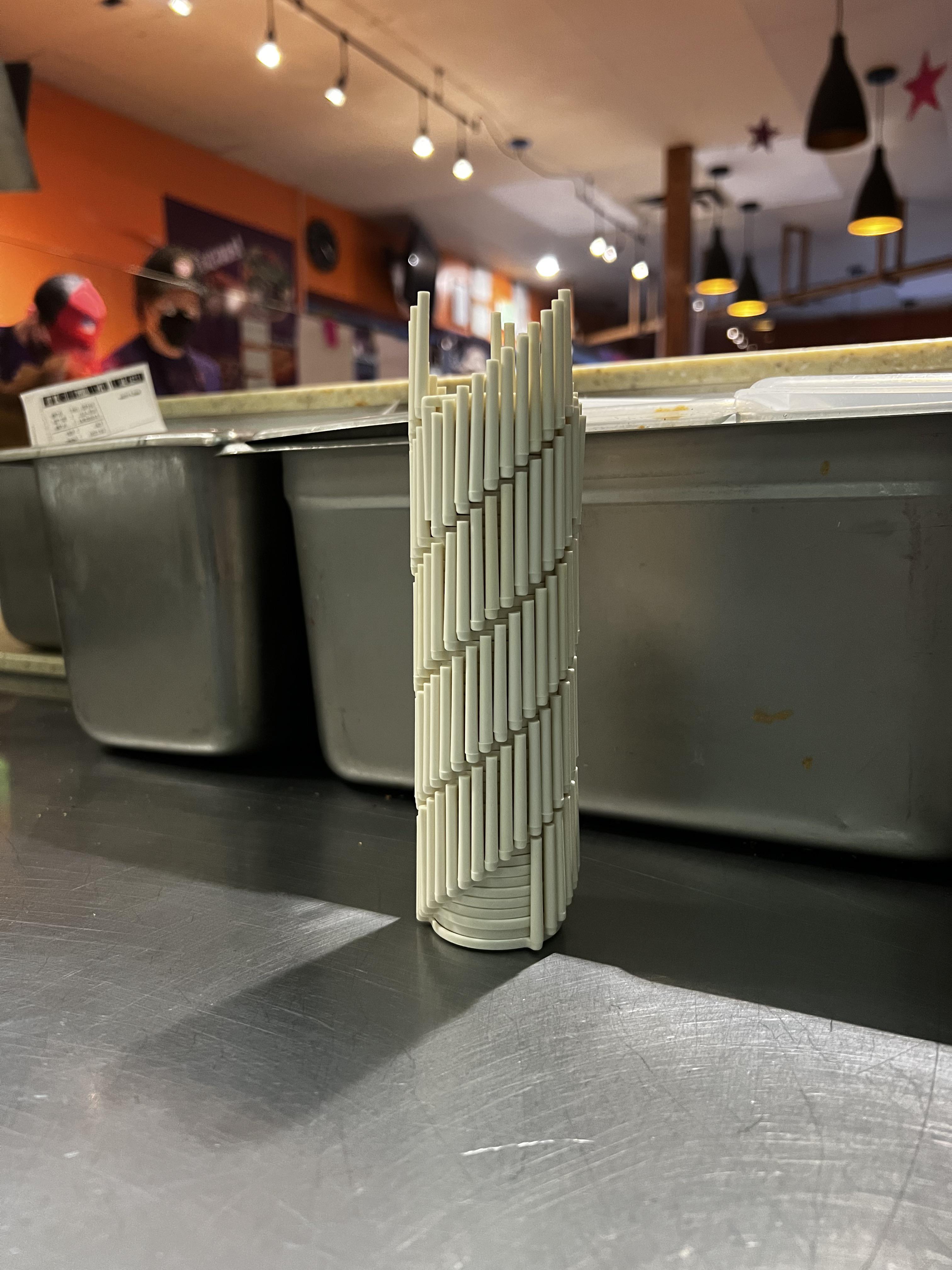 This is how plastic pizza savers come stacked! mildlyinteresting