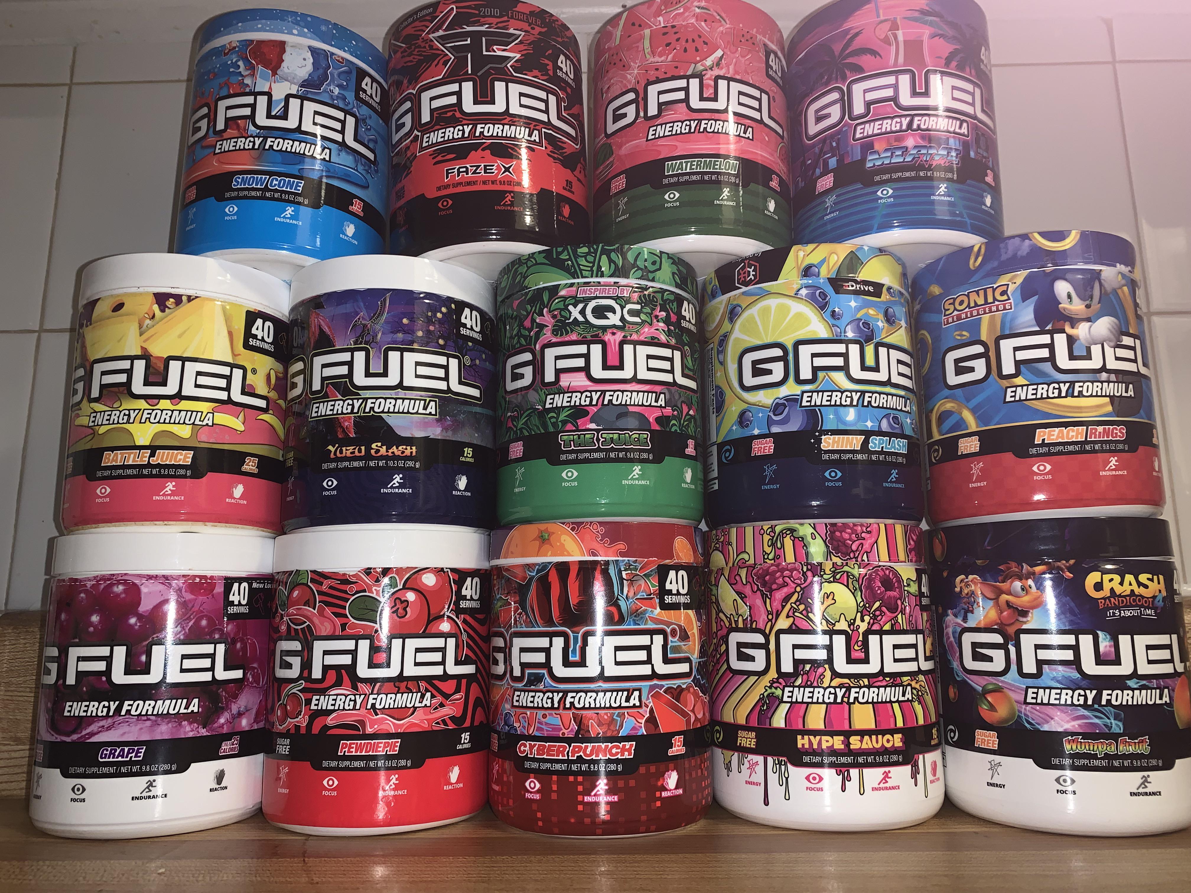 My current GFuel tub collection r/GFUEL