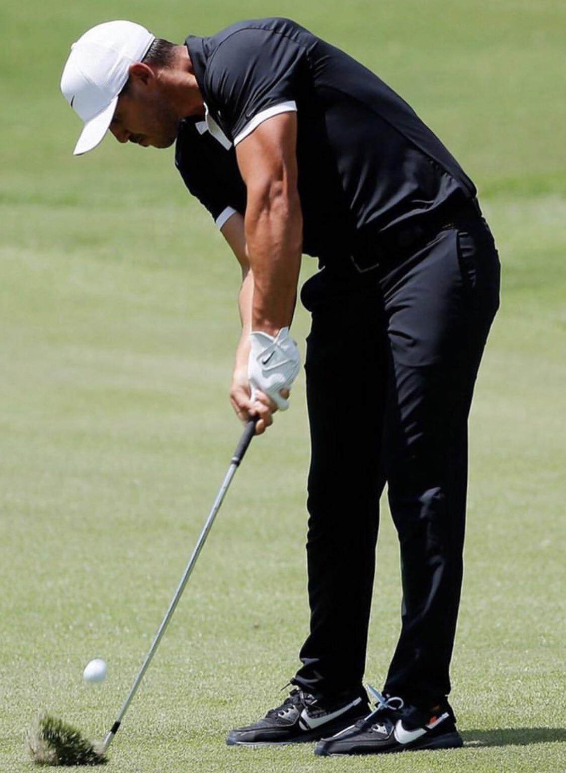 Better look at Brooks Koepka in the Nike/OffWhite Golf shoe r/Sneakers