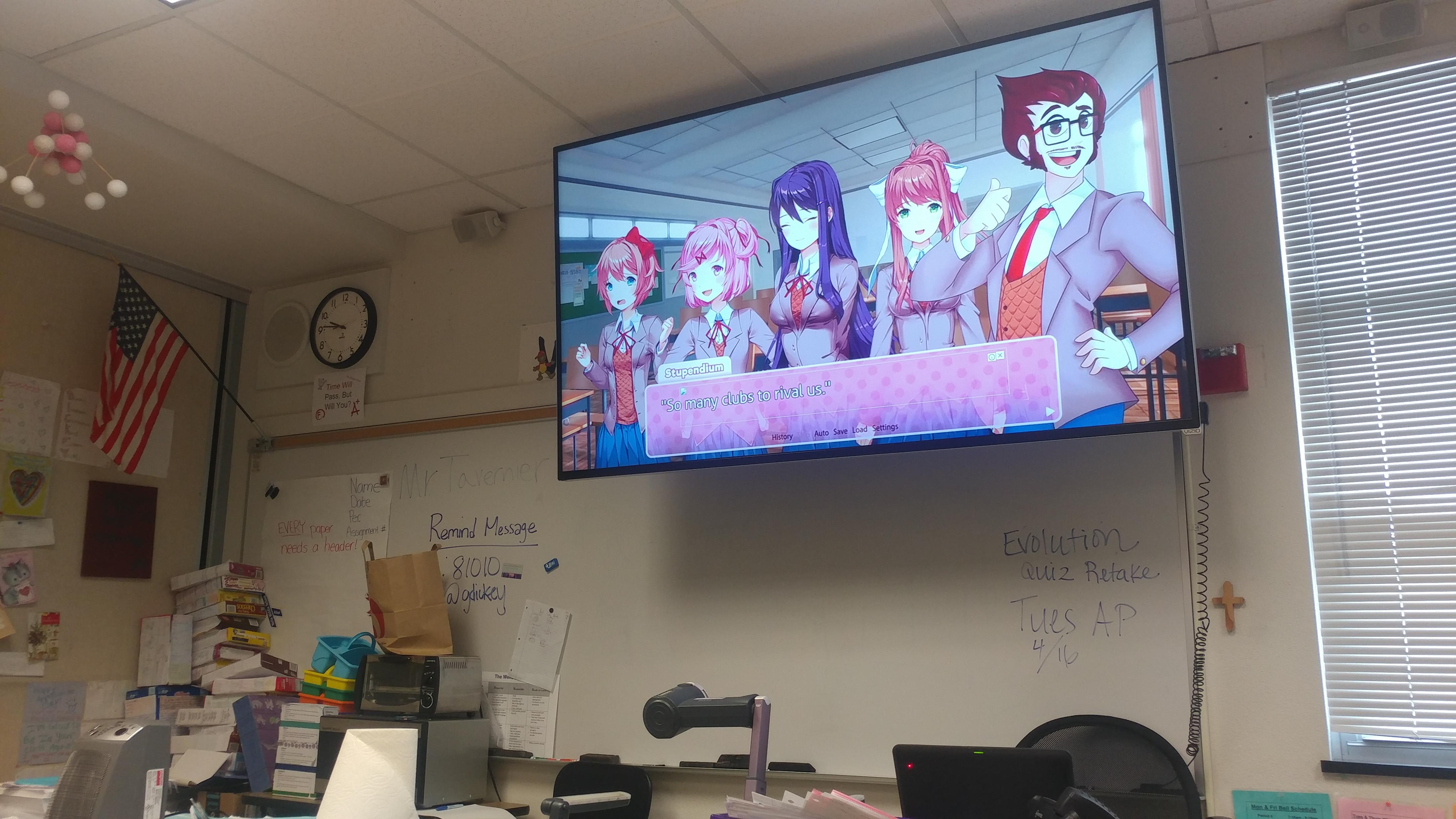 I'm a sub and the classrooms in my district have these huge TVs. I made