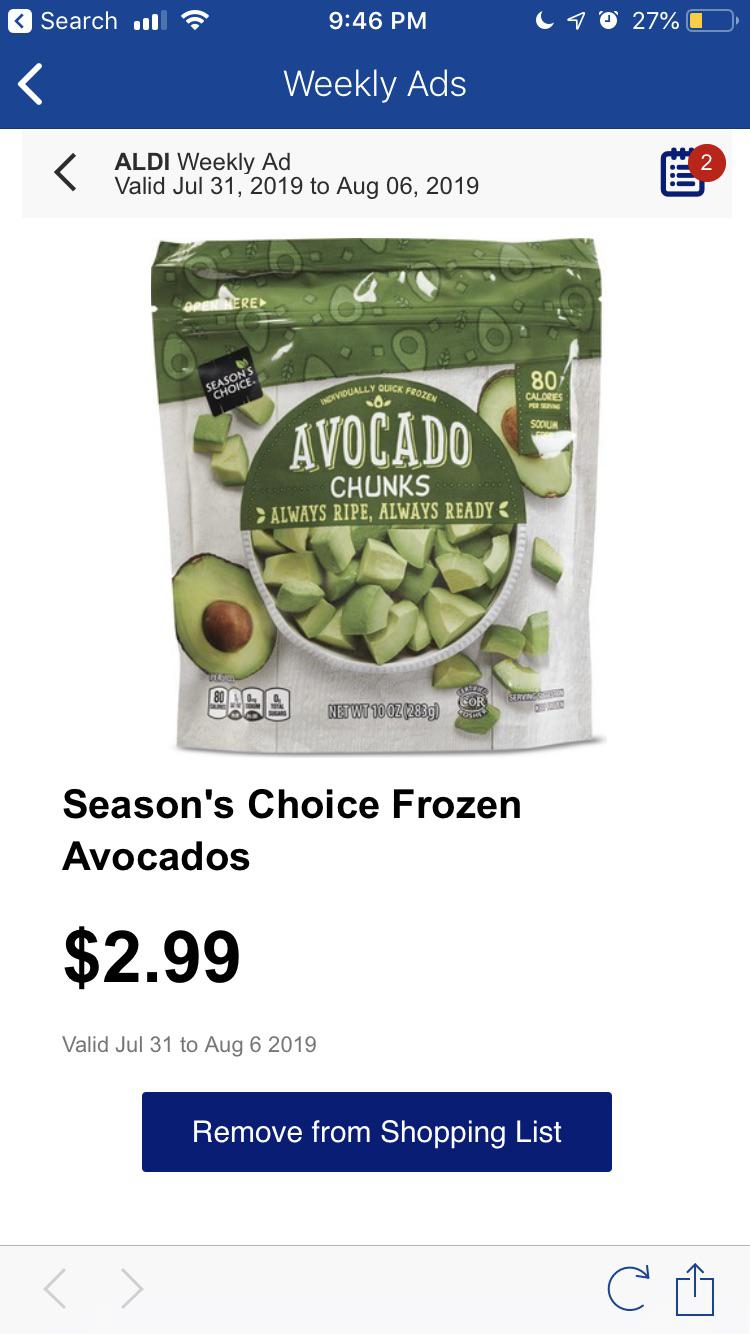 I didn’t know you could freeze avocado. Anyone tried this? r/aldi