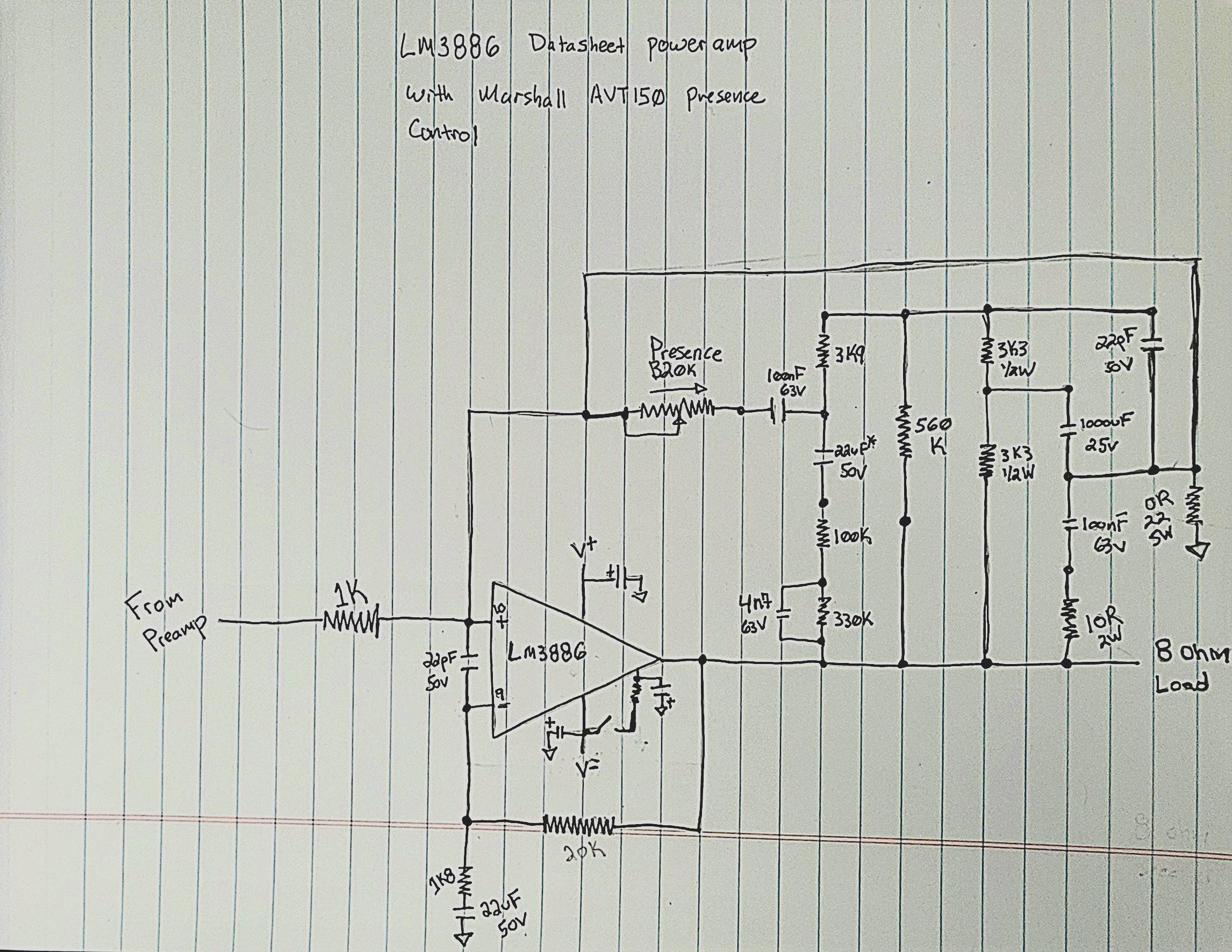 LM3886 Schematic Question : r/diyaudio