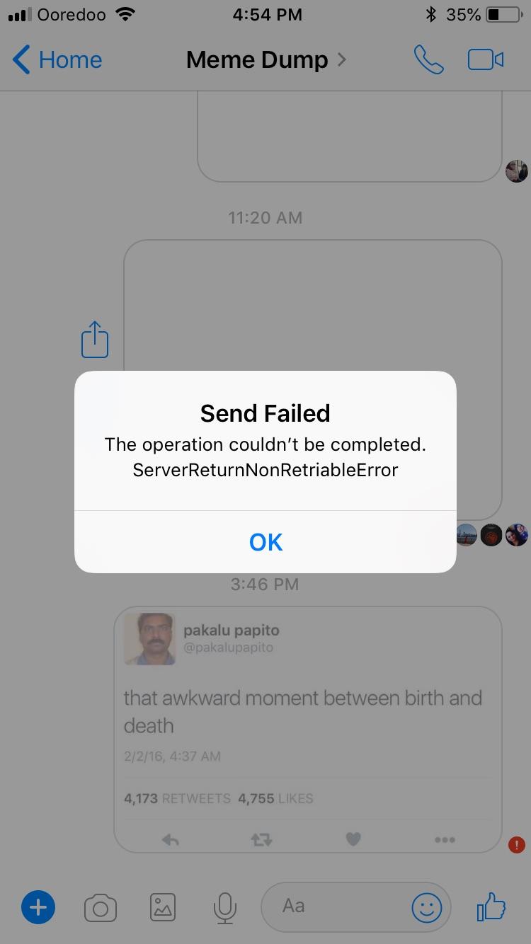 Can’t send images through facebook messenger (texts go through fine) r/iphone