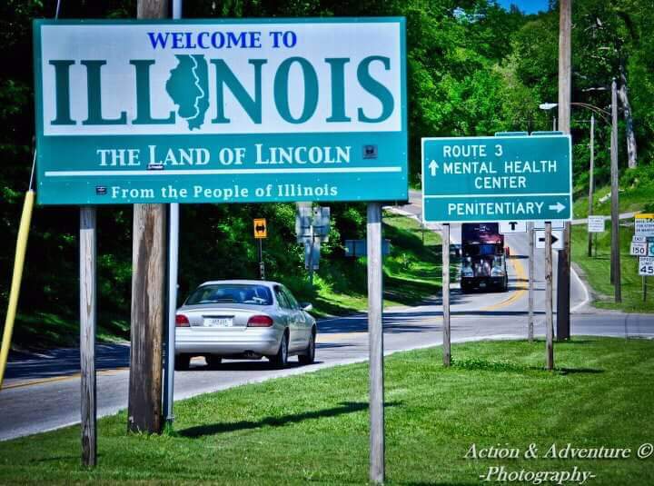 The sign to my hometown in Southern Illinois with directions to