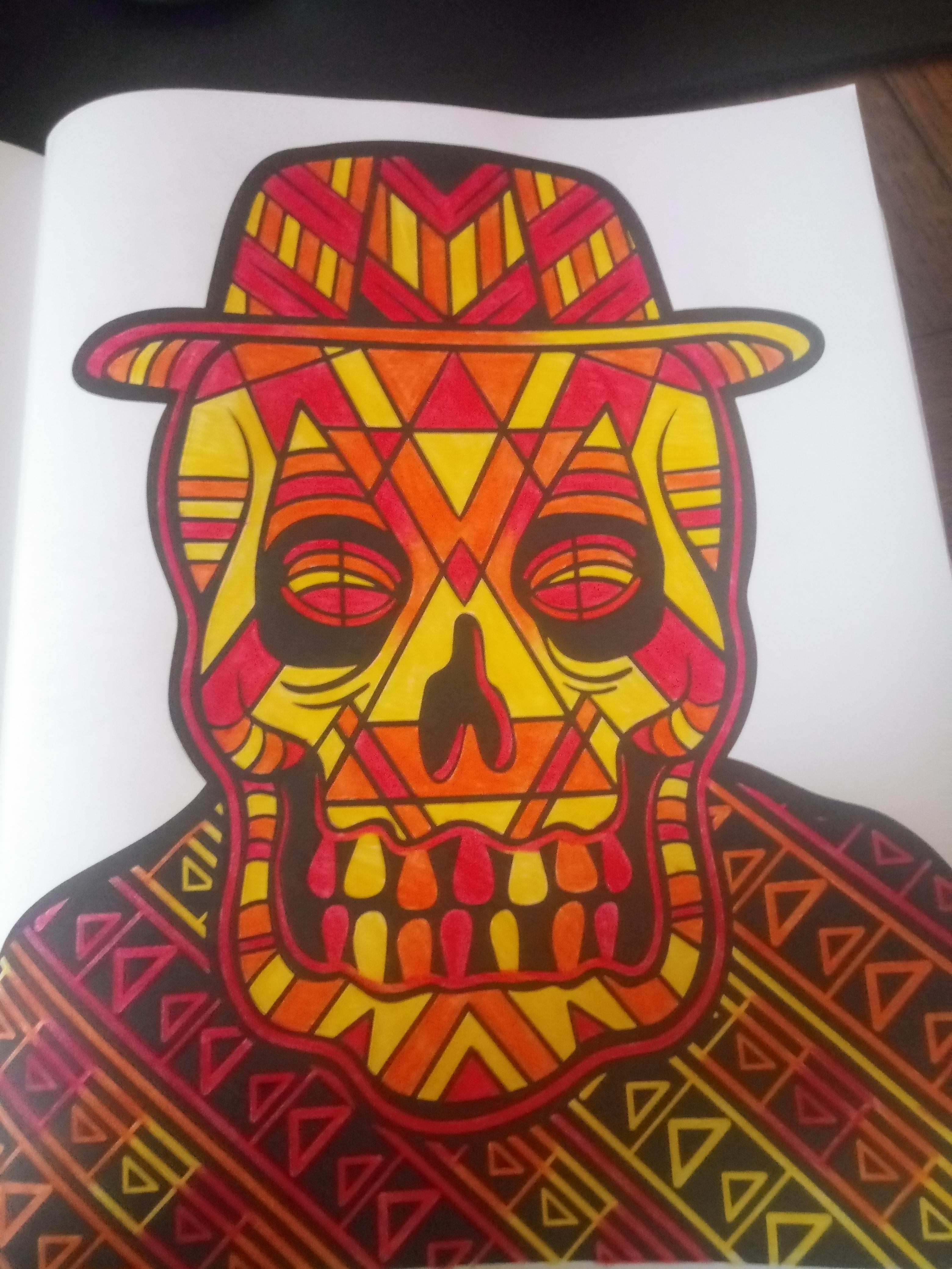 Only used 3 colored pencils! Line work from crayola art with edge sugar