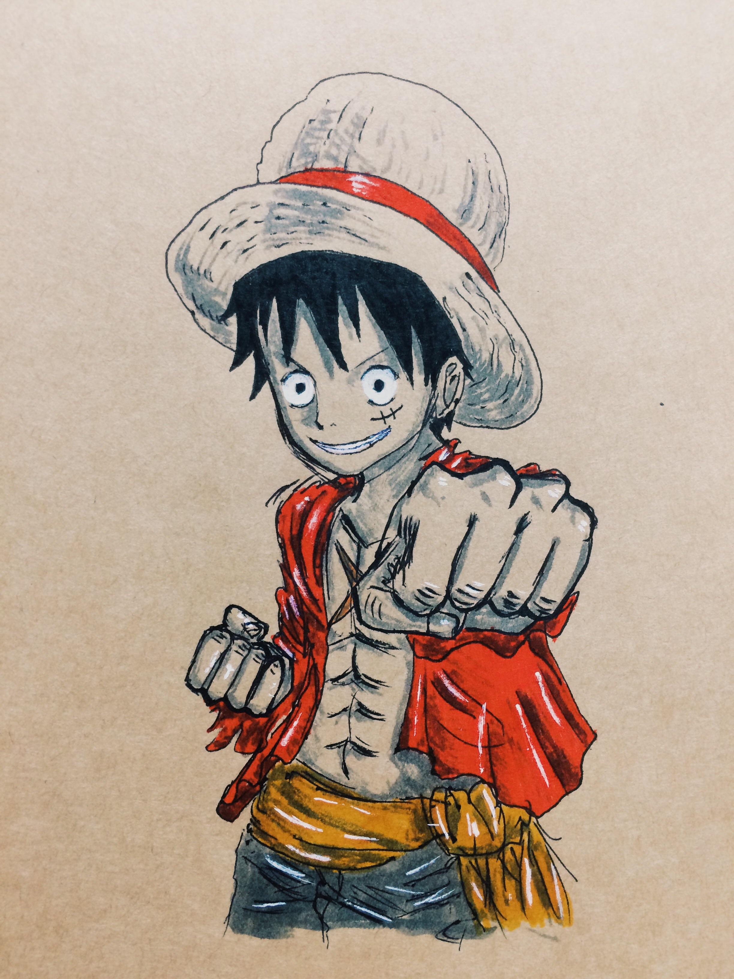 I tried to draw Luffy, tell me what you guys think! OnePiece