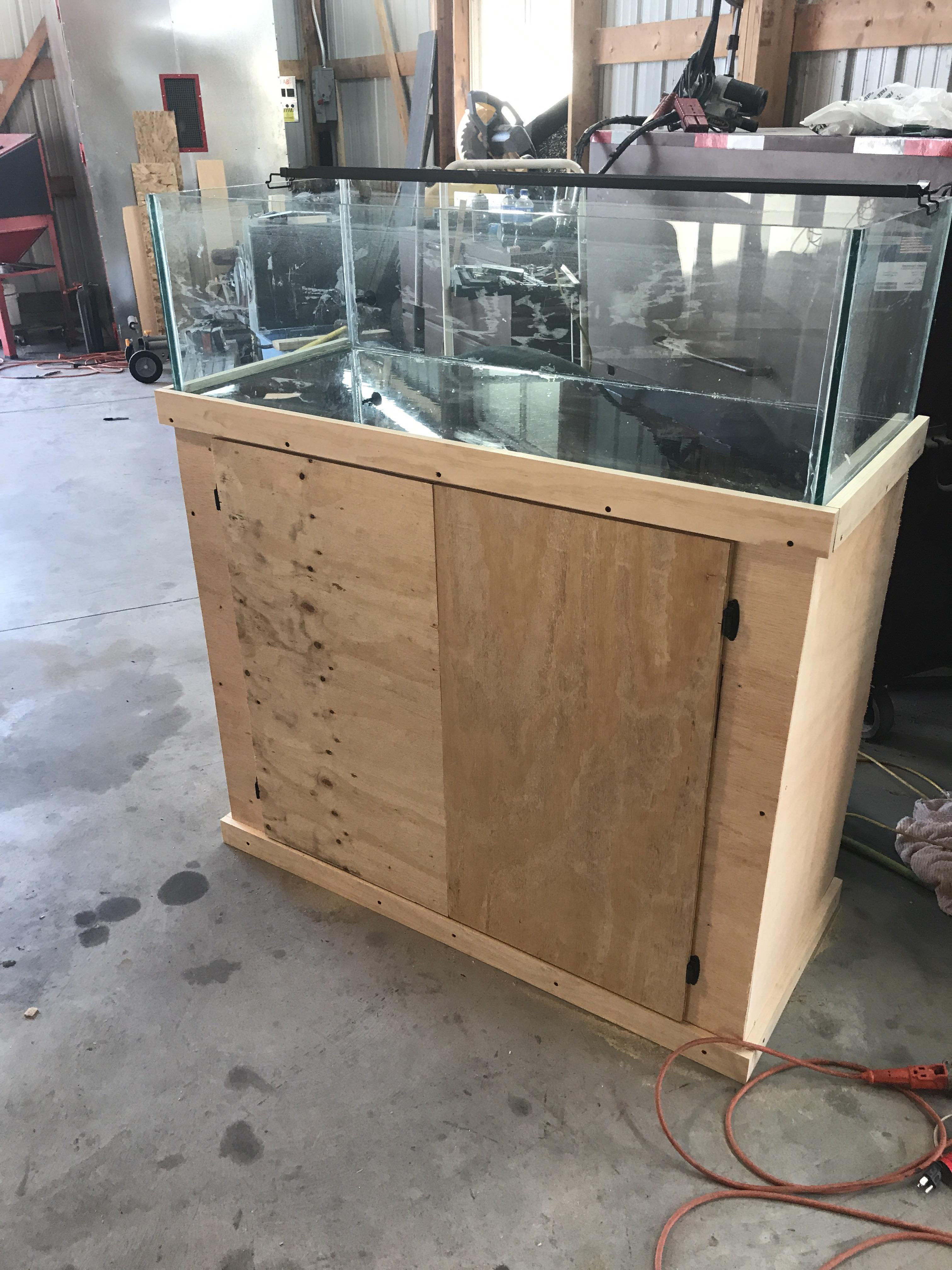 The custom saltwater tank and stand r/Aquariums
