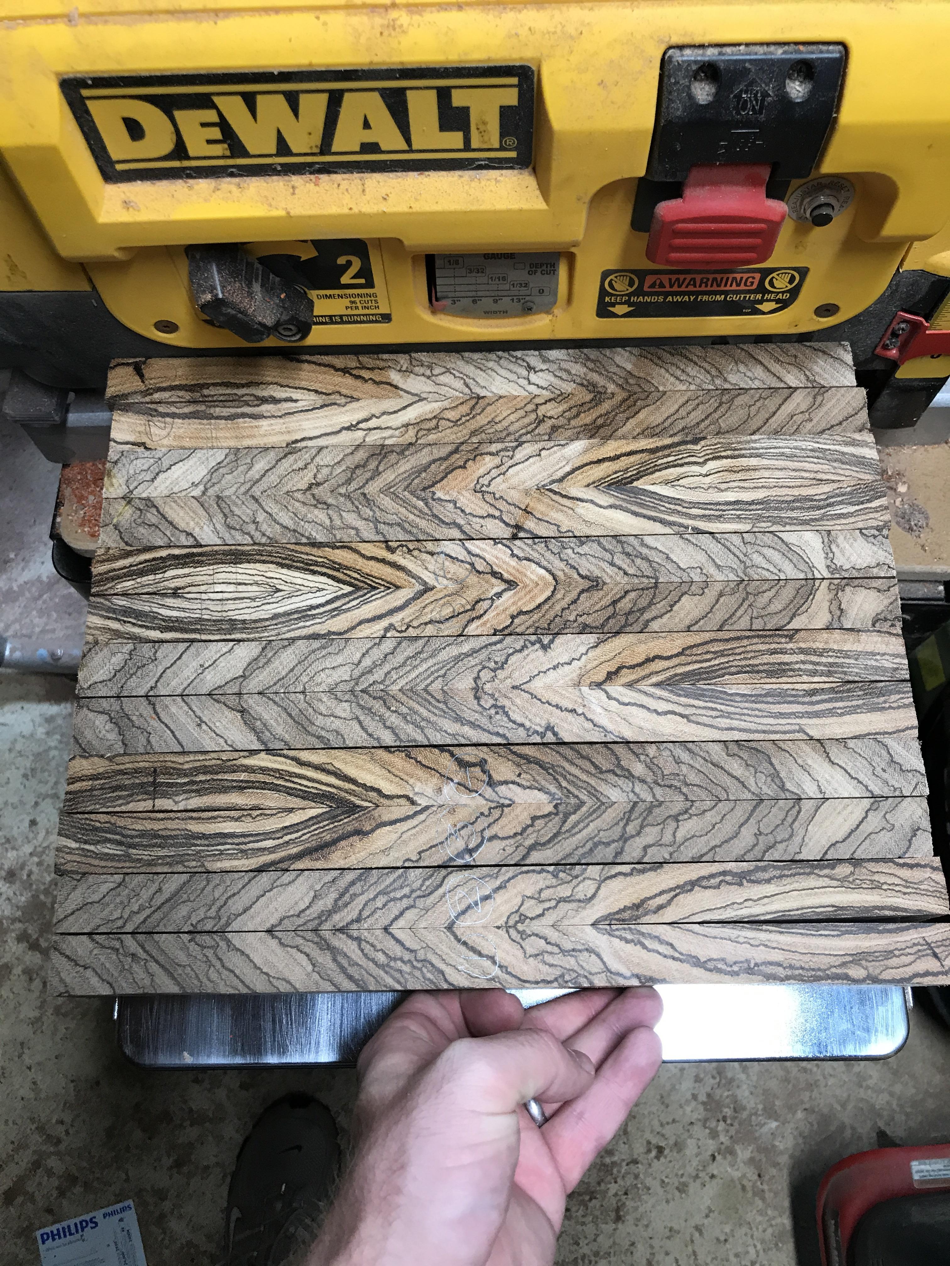 What do finish it with? Zebrawood and thinking of a strip of padauk
