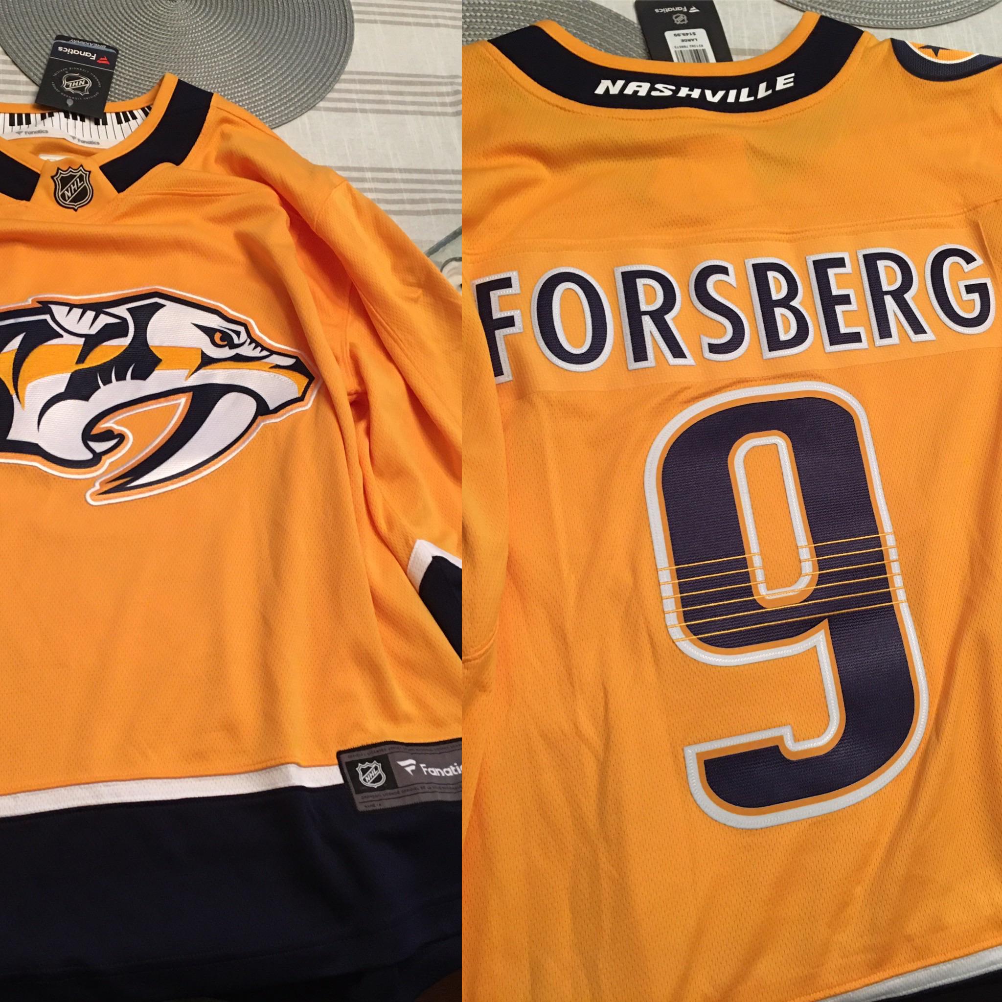 New Forsberg Fanatics jersey I got for 35!!! r/hockeyjerseys