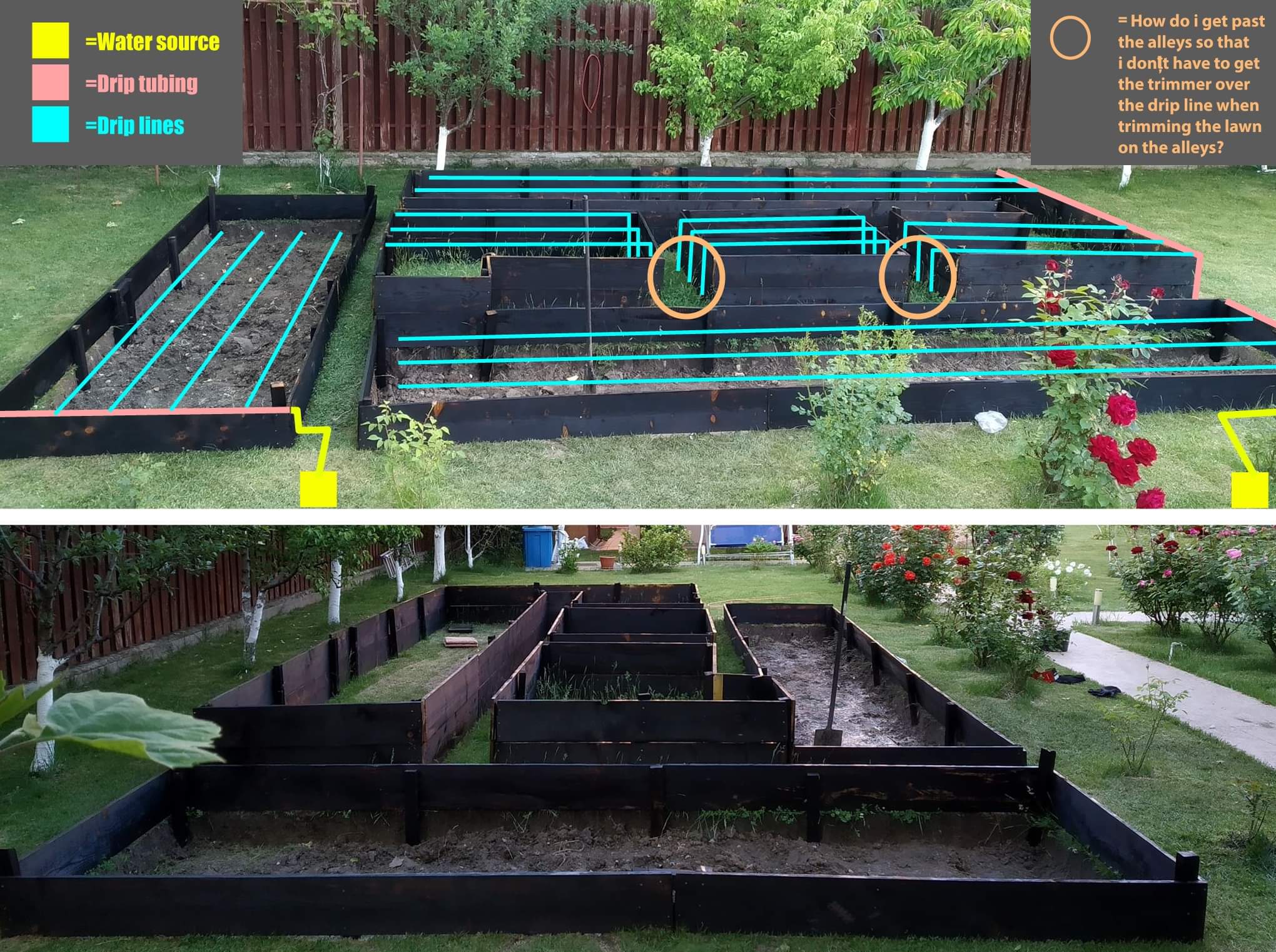 Any other way of rigging the drip irrigation for those future raised