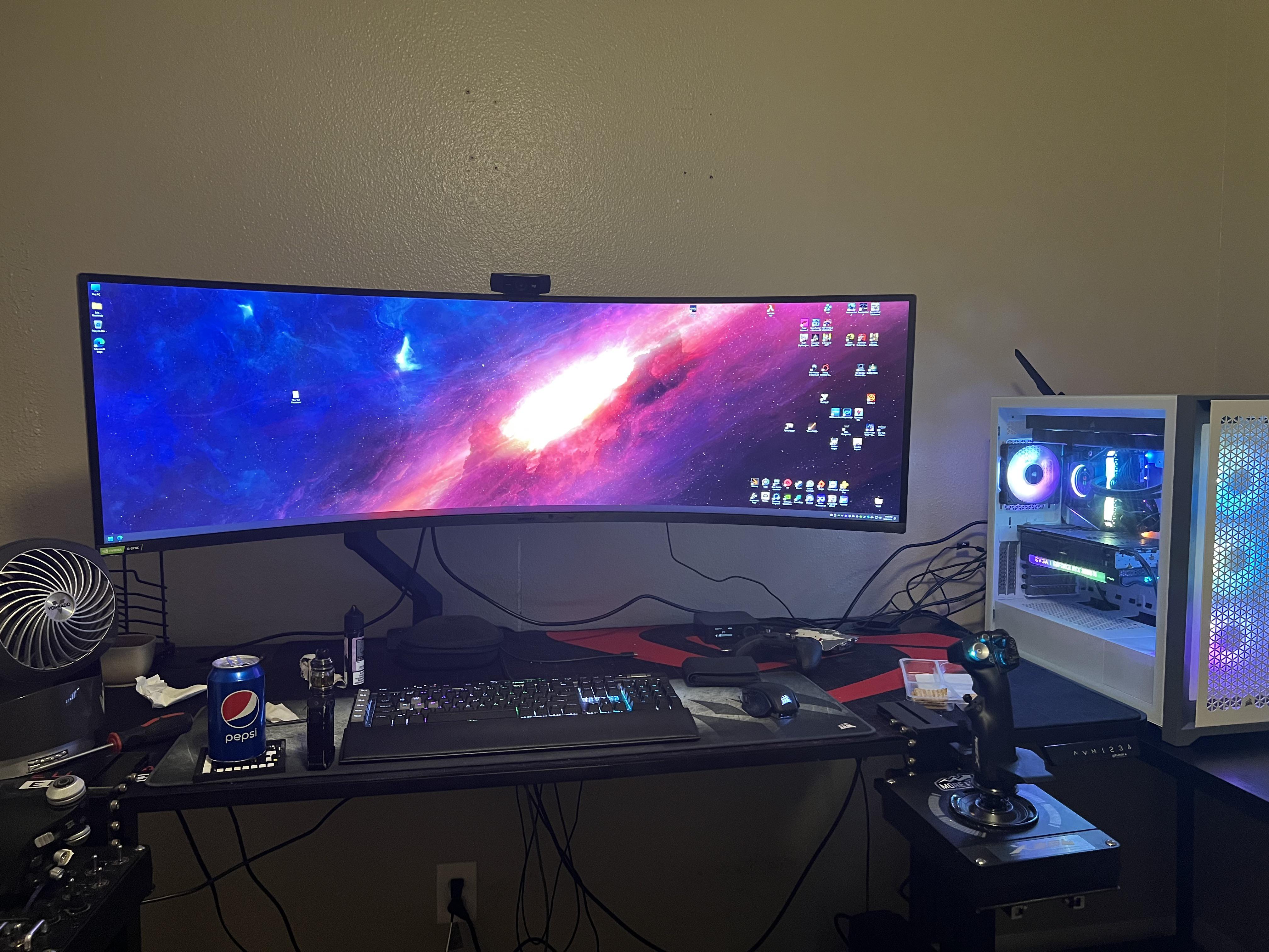 So wide I had to get another desk to put my computer on. (Don’t mind