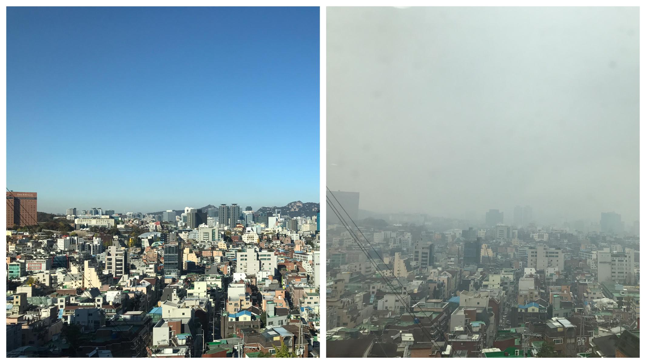 A lower pollution day in Seoul compared to yesterday r/korea