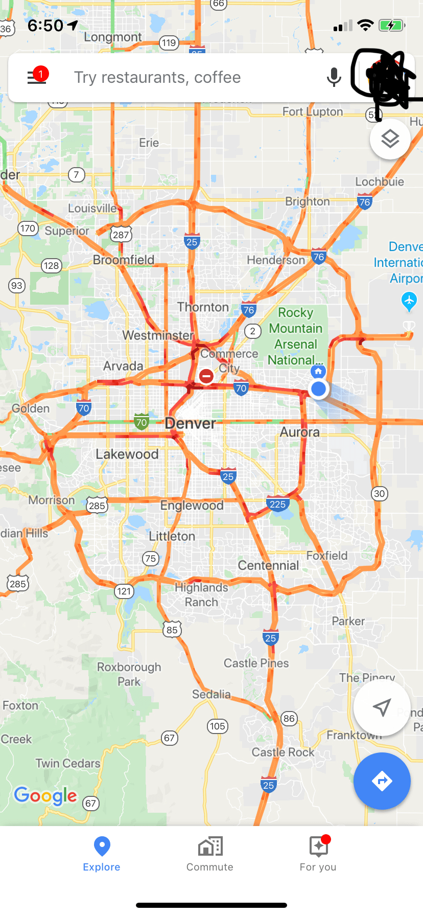 Painting the town red r/Denver