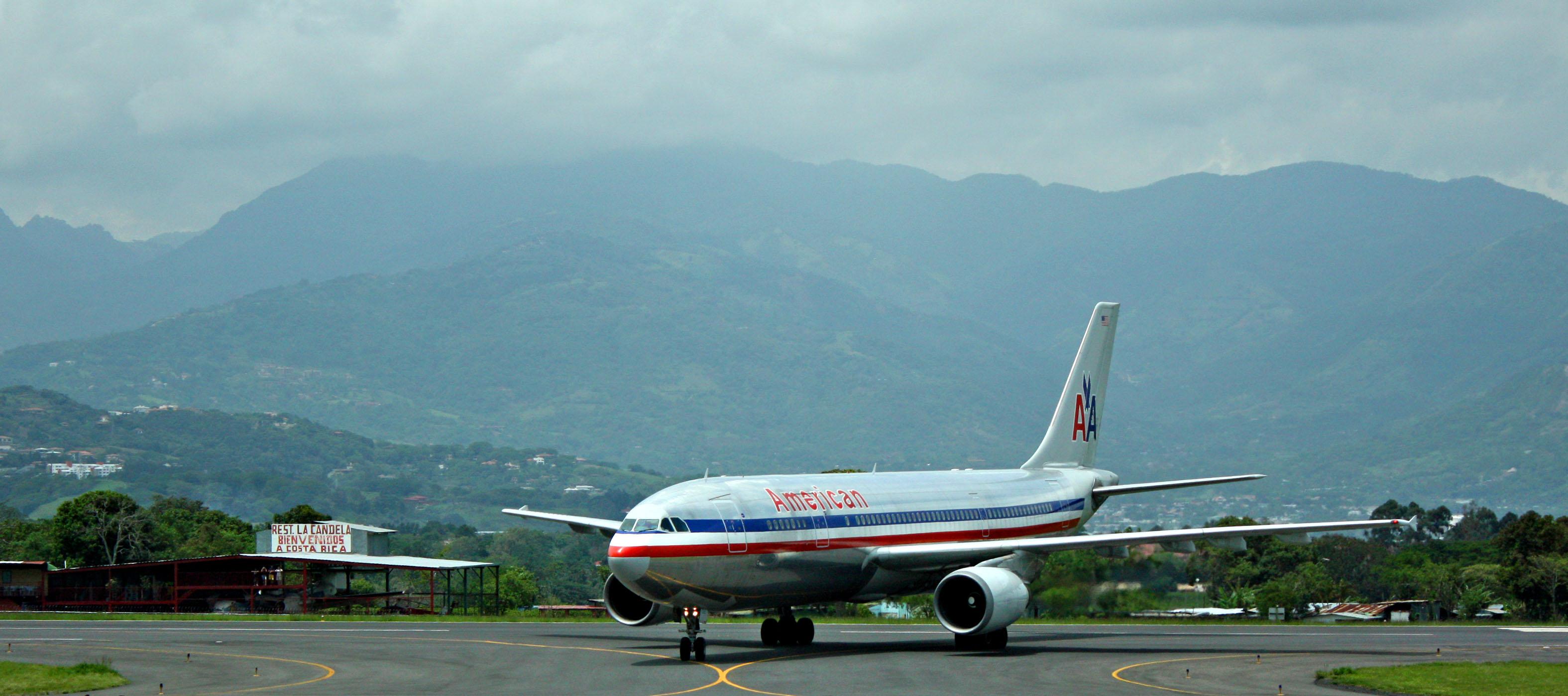 Throwback... American Airlines flight departing San Jose, Costa Rica to